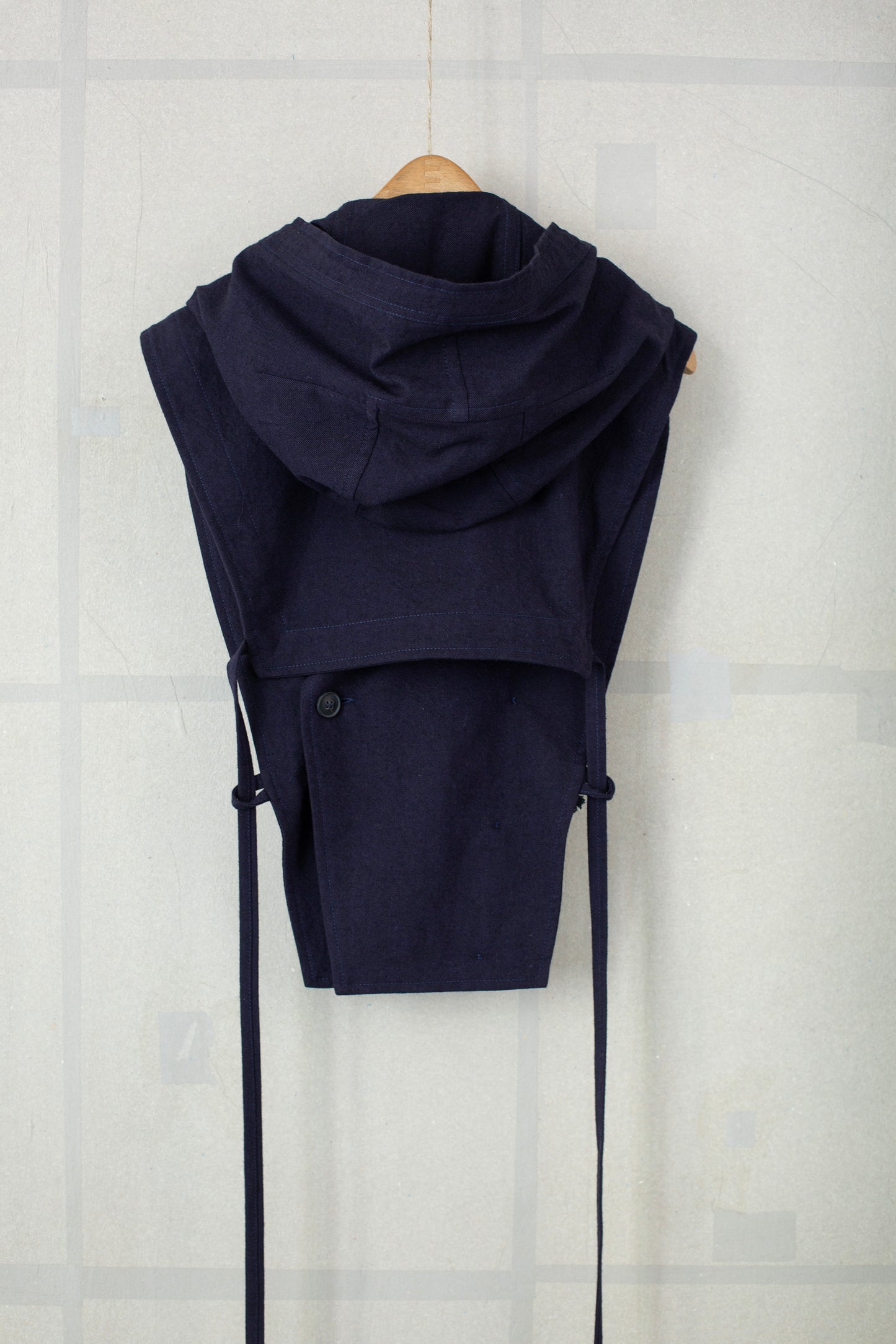 HOODPIECE#1 - COTTON WOOL WASHED TWILL MIDNIGHT