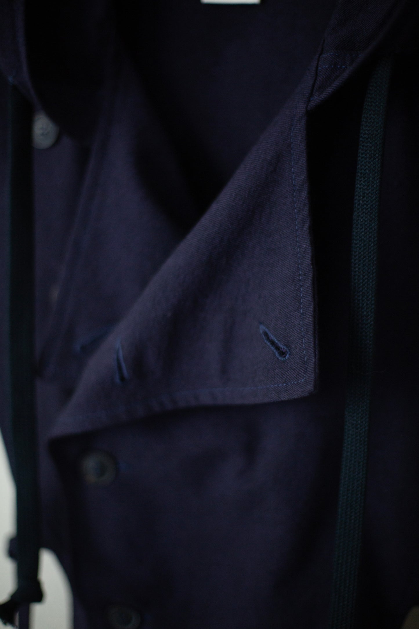 HOODPIECE#1 - COTTON WOOL WASHED TWILL MIDNIGHT