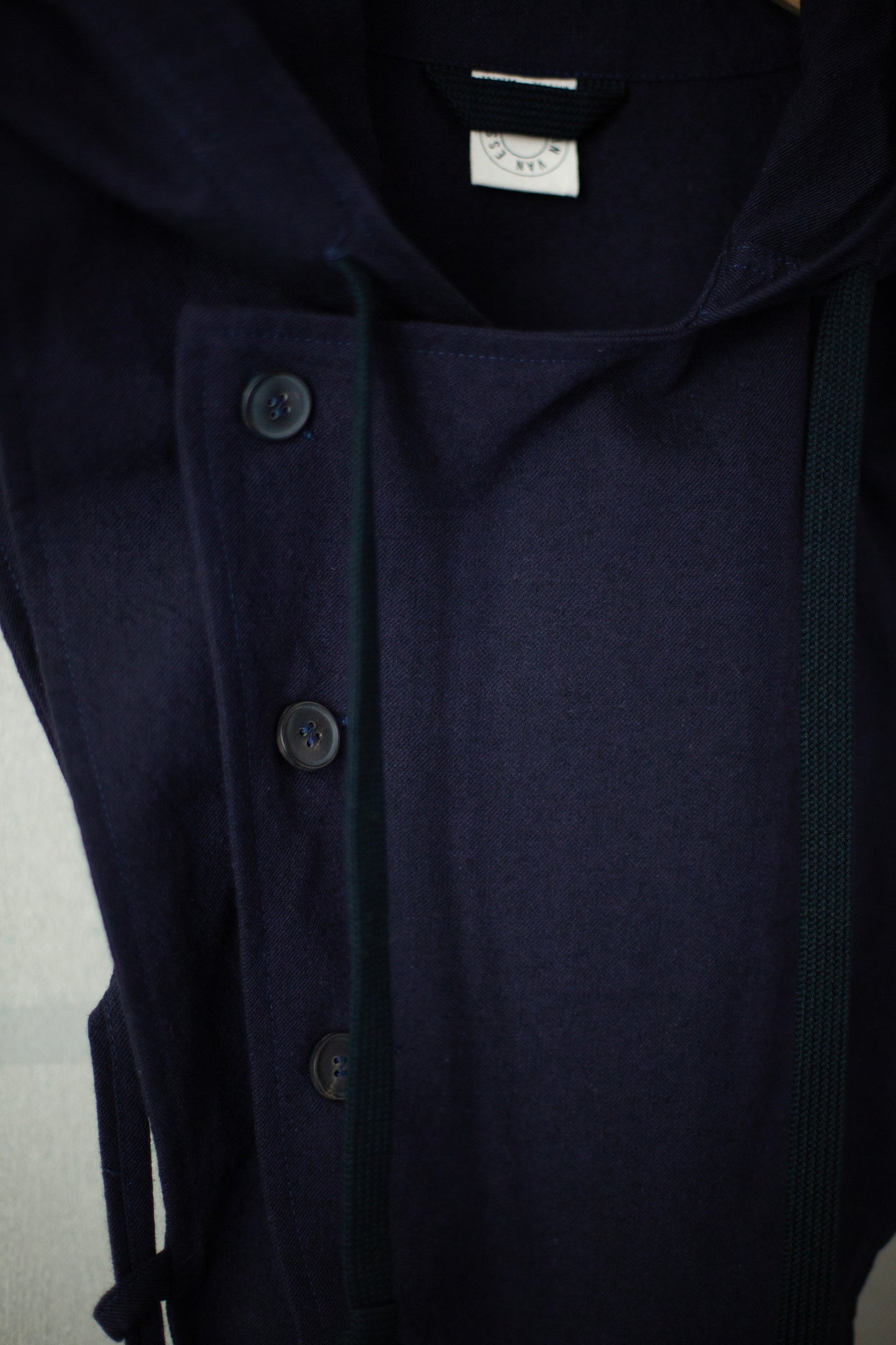 HOODPIECE#1 - COTTON WOOL WASHED TWILL MIDNIGHT