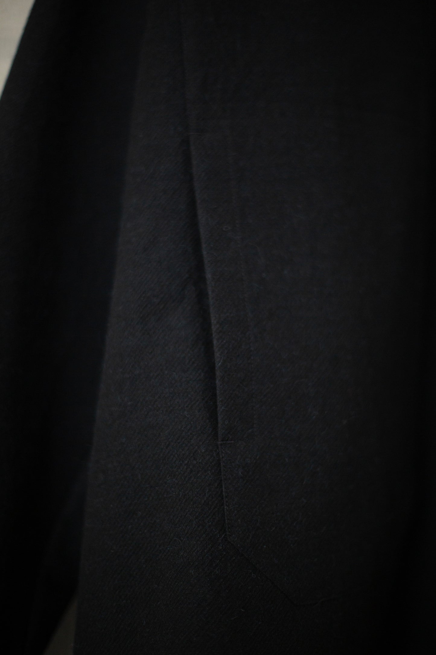 SHIRT#103 - ALPACA WOOL COTTON TWILL BLACK
