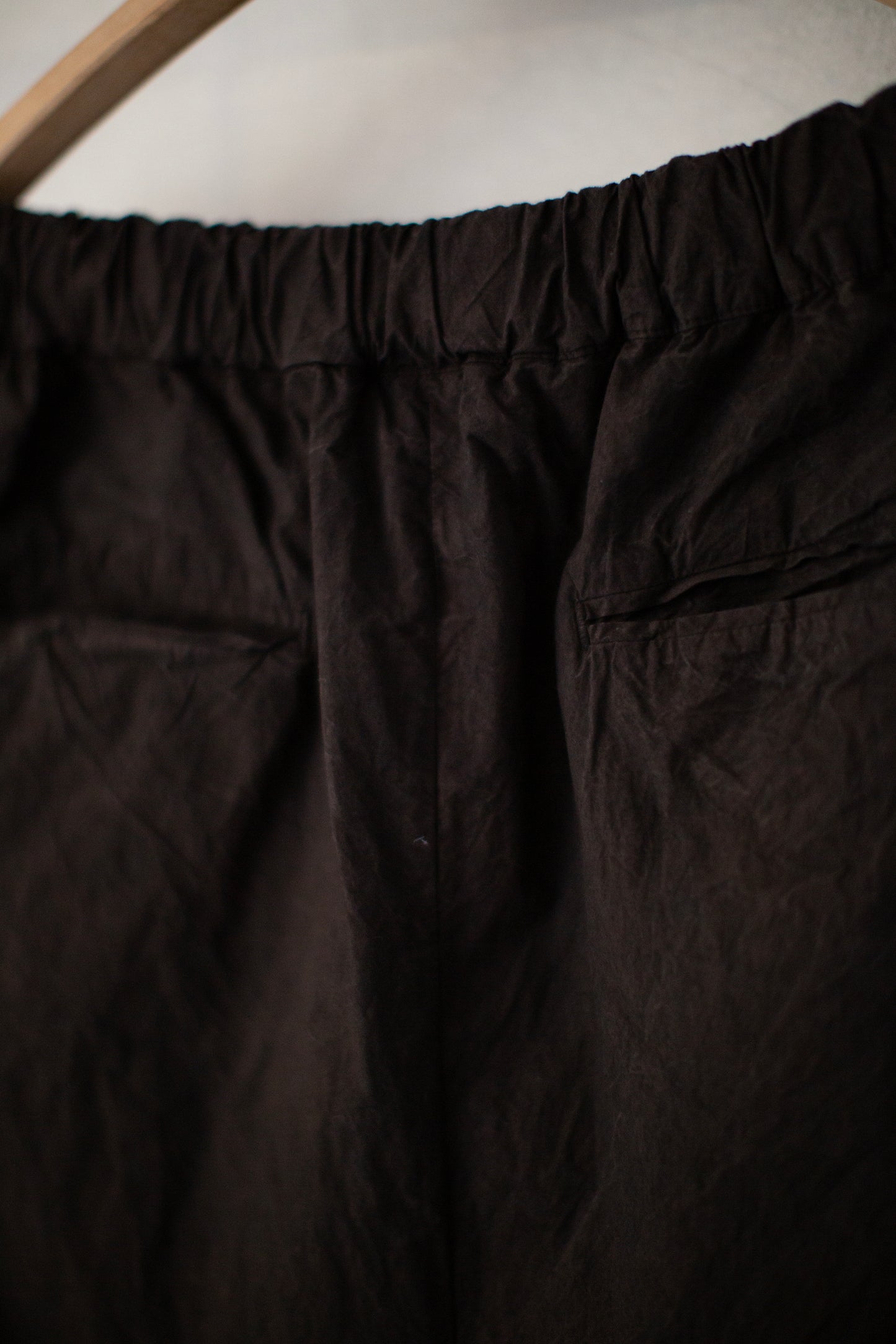 Fabric Forming Twist Pants in Natural Dye Dark Mud Brown