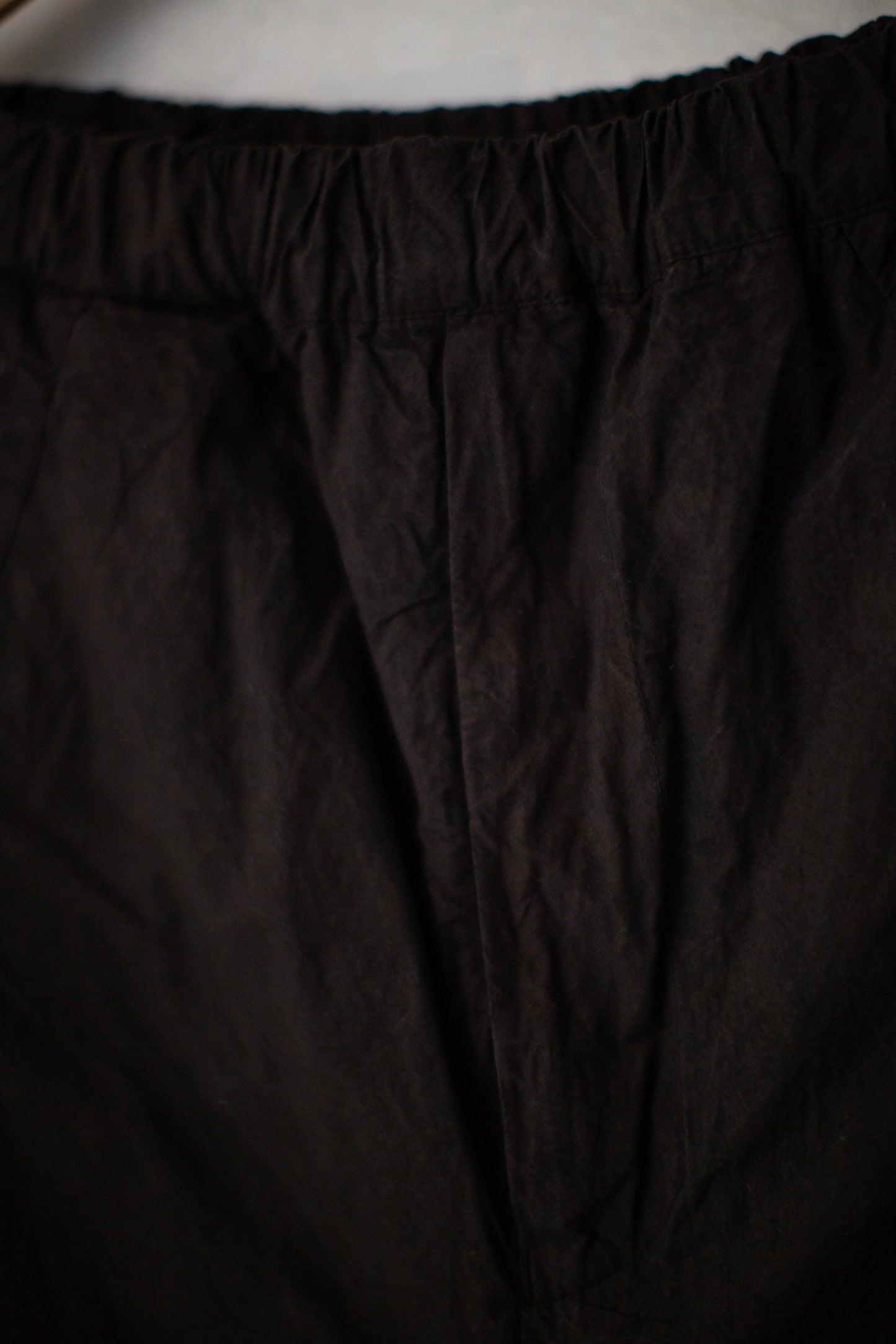 Fabric Forming Twist Pants in Natural Dye Dark Mud Brown