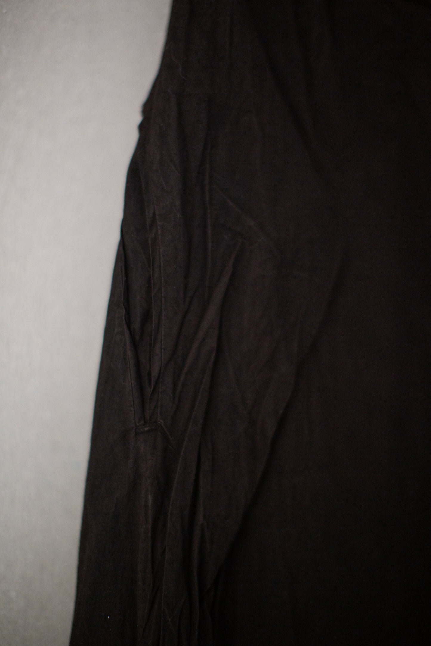 Fabric Forming Twist Pants in Natural Dye Dark Mud Brown