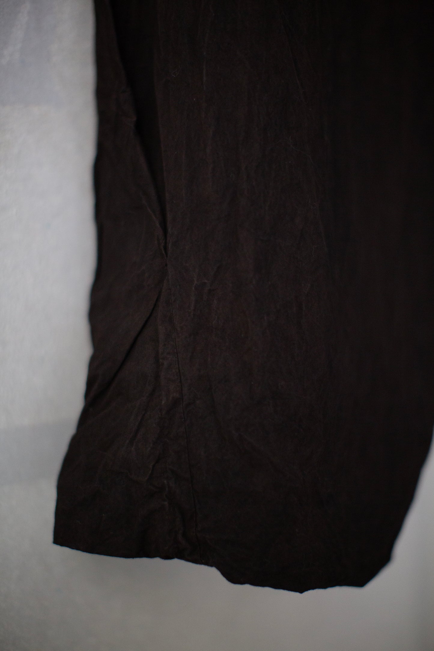 Fabric Forming Twist Pants in Natural Dye Dark Mud Brown
