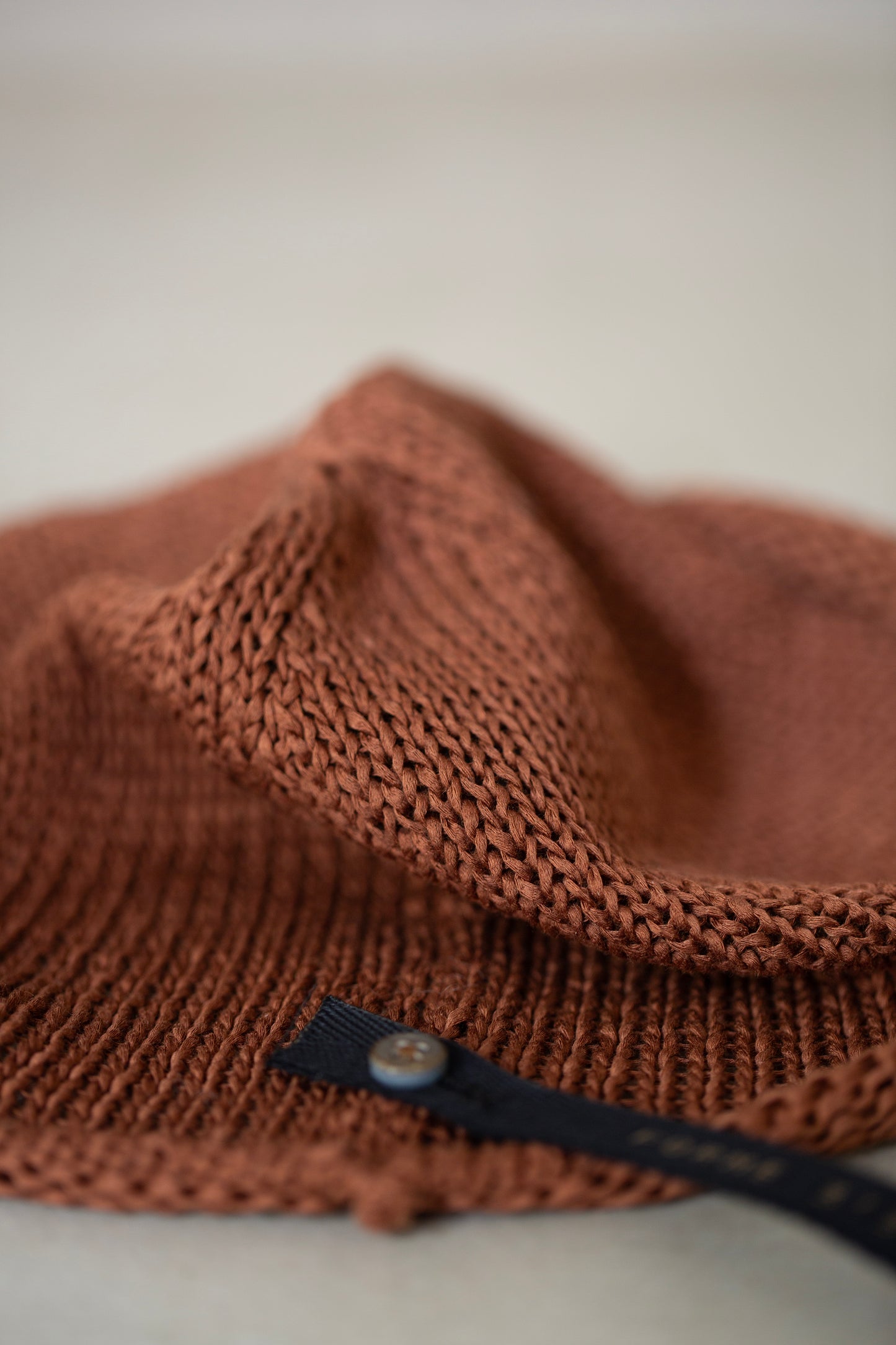 Cacao hand knitted beanie