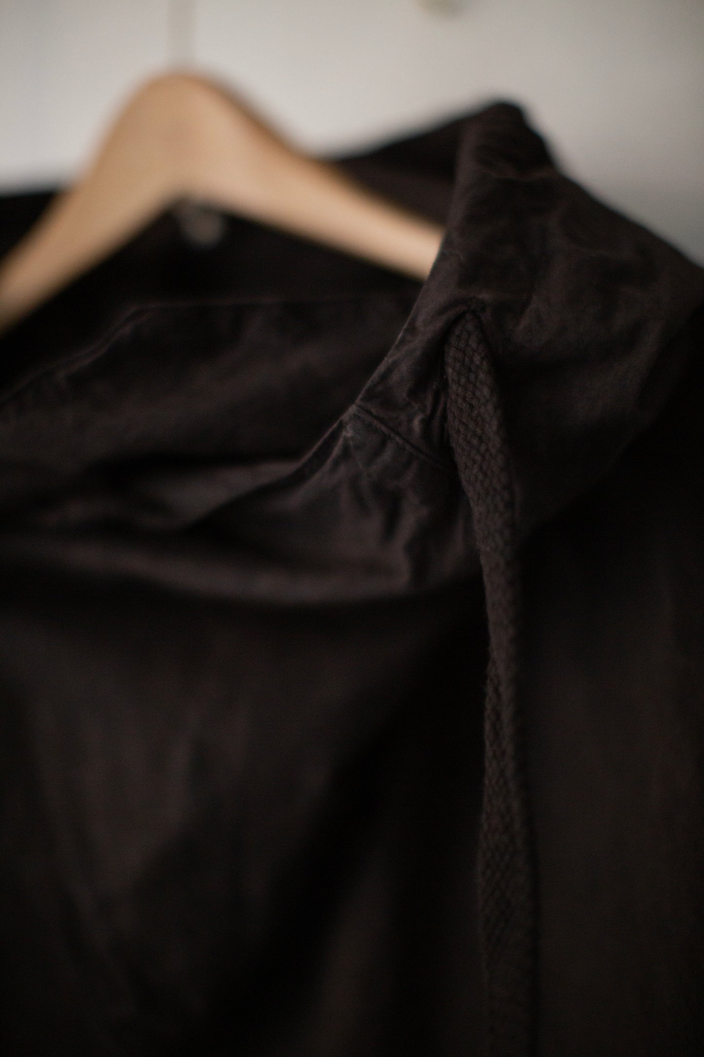 Fabric Forming Anorak in Natural Dye Dark Mud Brown
