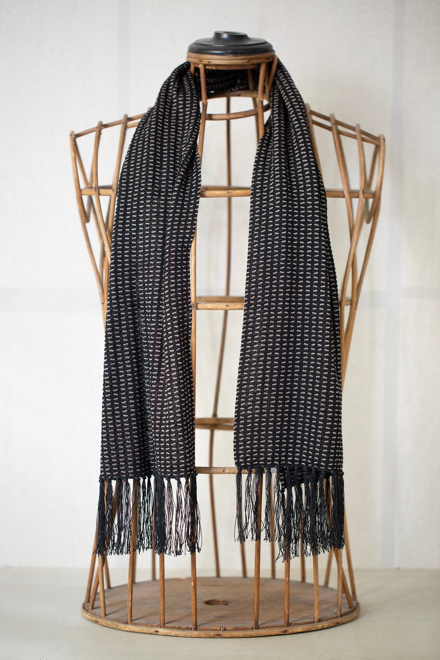 Black silk stole