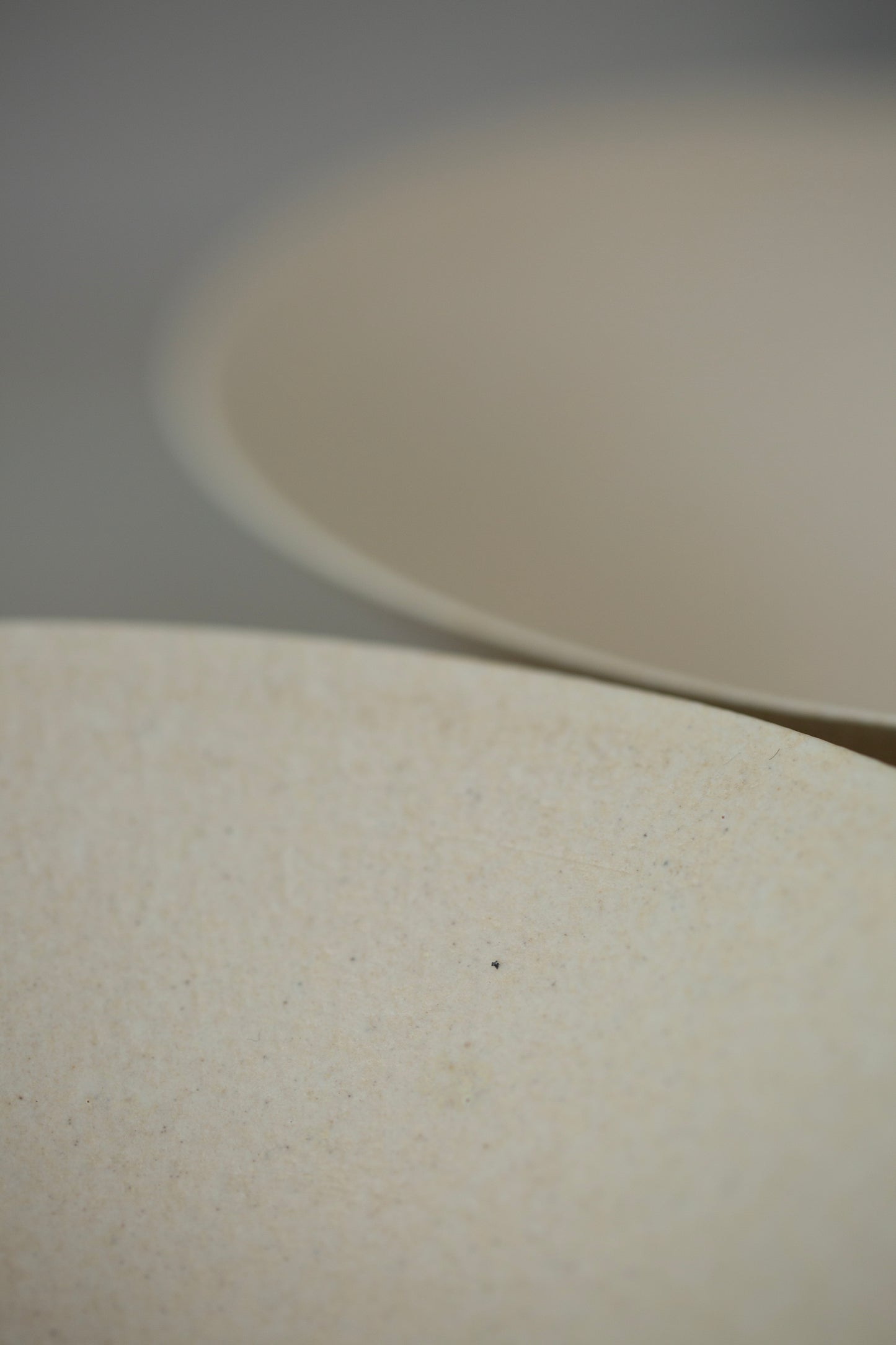 White ceramic bowls by Ciprian Tocu