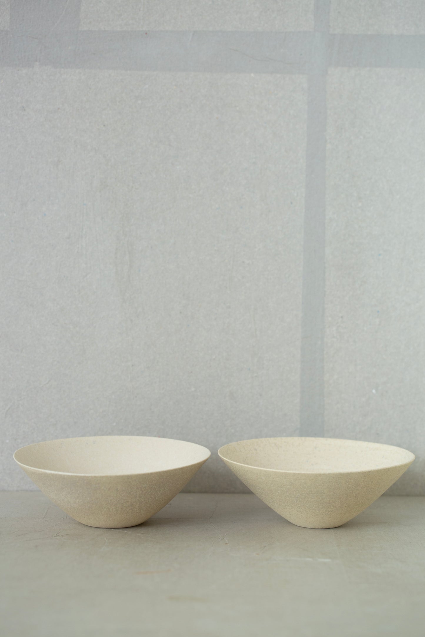White ceramic bowls by Ciprian Tocu
