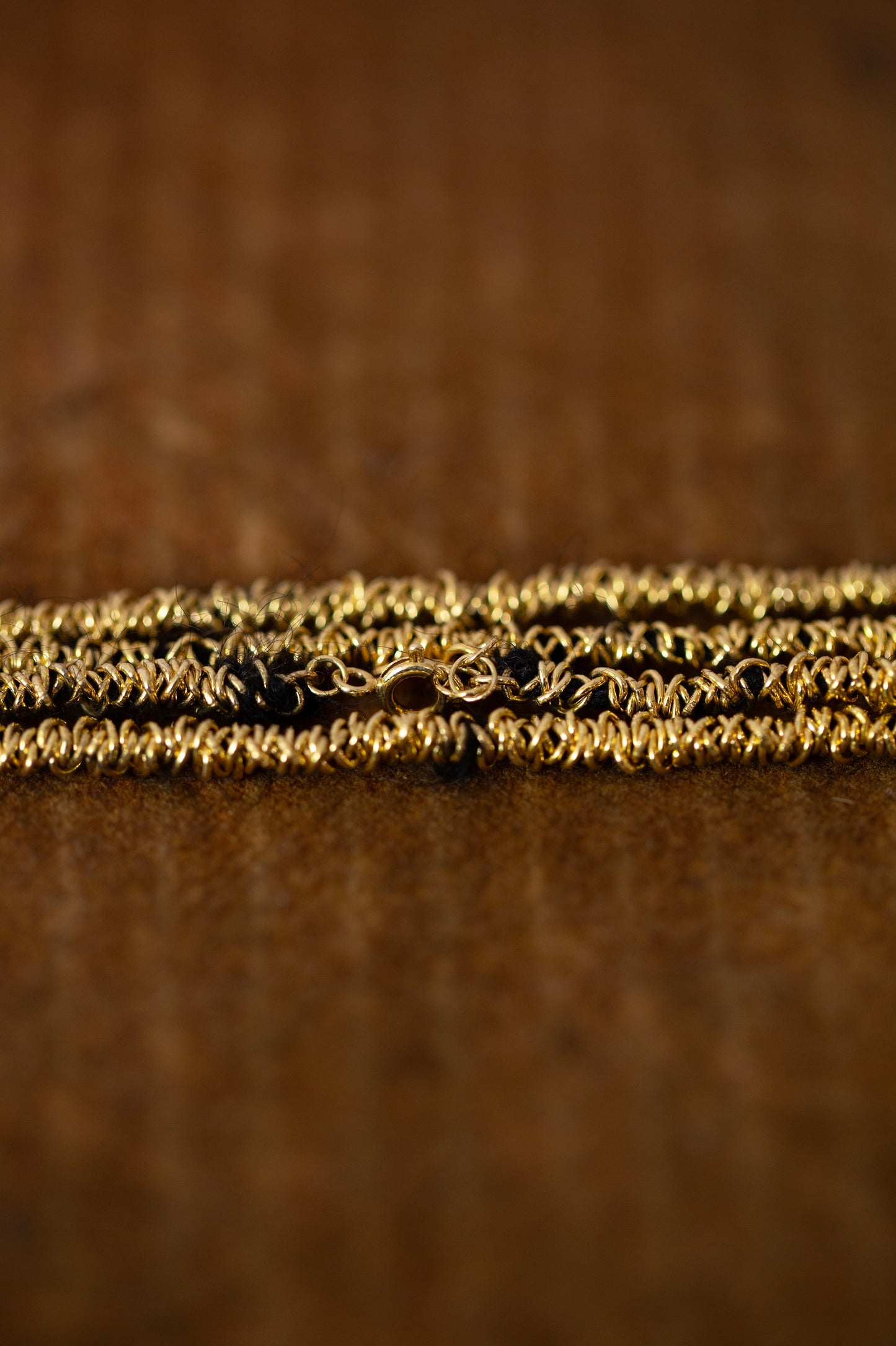 Gathered Necklace in gold plated silver
