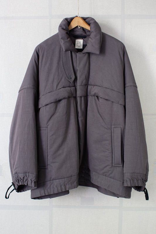 JACKET#67 - PADDED LEAD COTTON WOOL RAMIE FINE TWILL