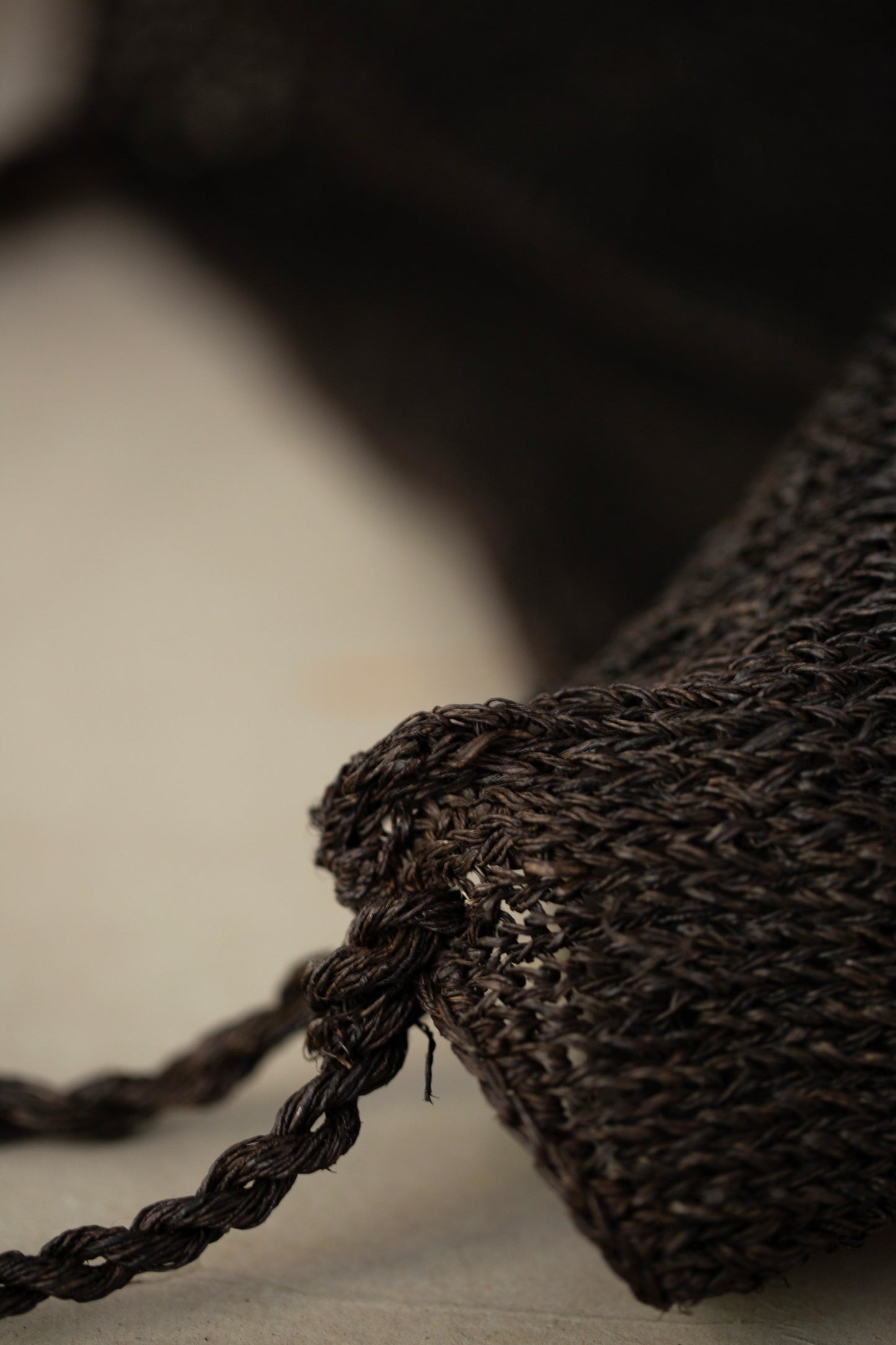 big hemp bag kaki shibu black