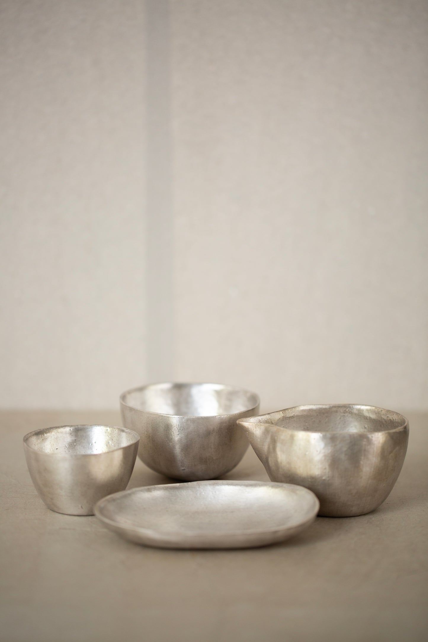 Small silver glaze tray