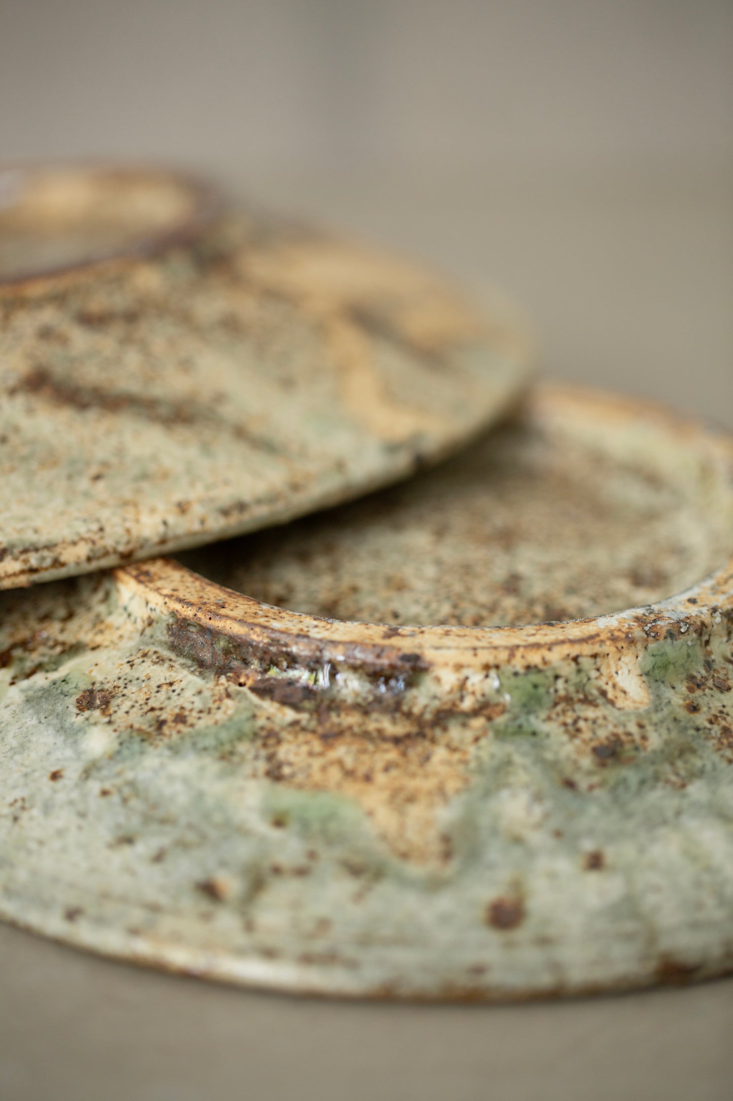 Large ceramic plates by Takayuki Ueda