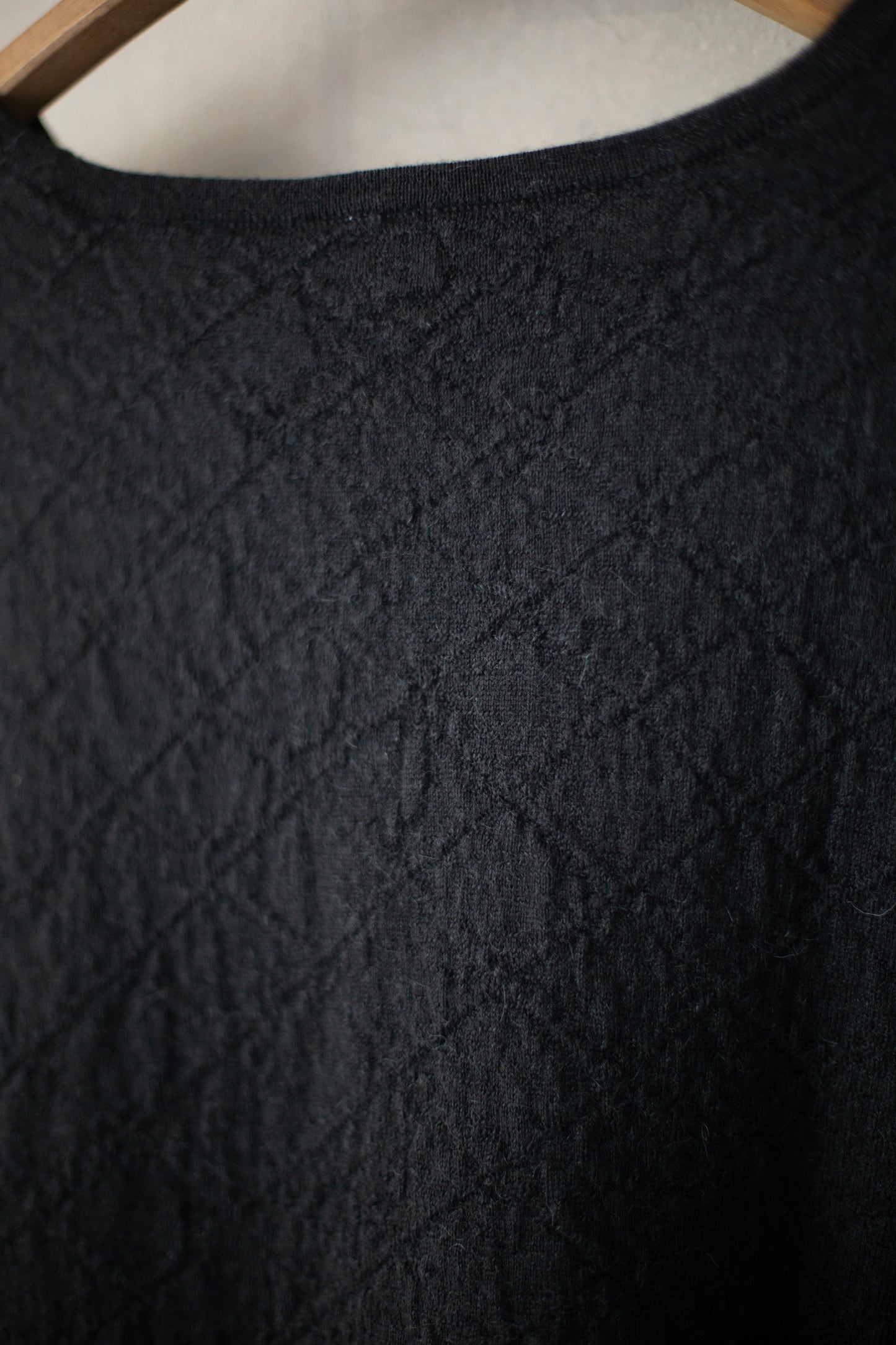 Ink diamond quilt pullover