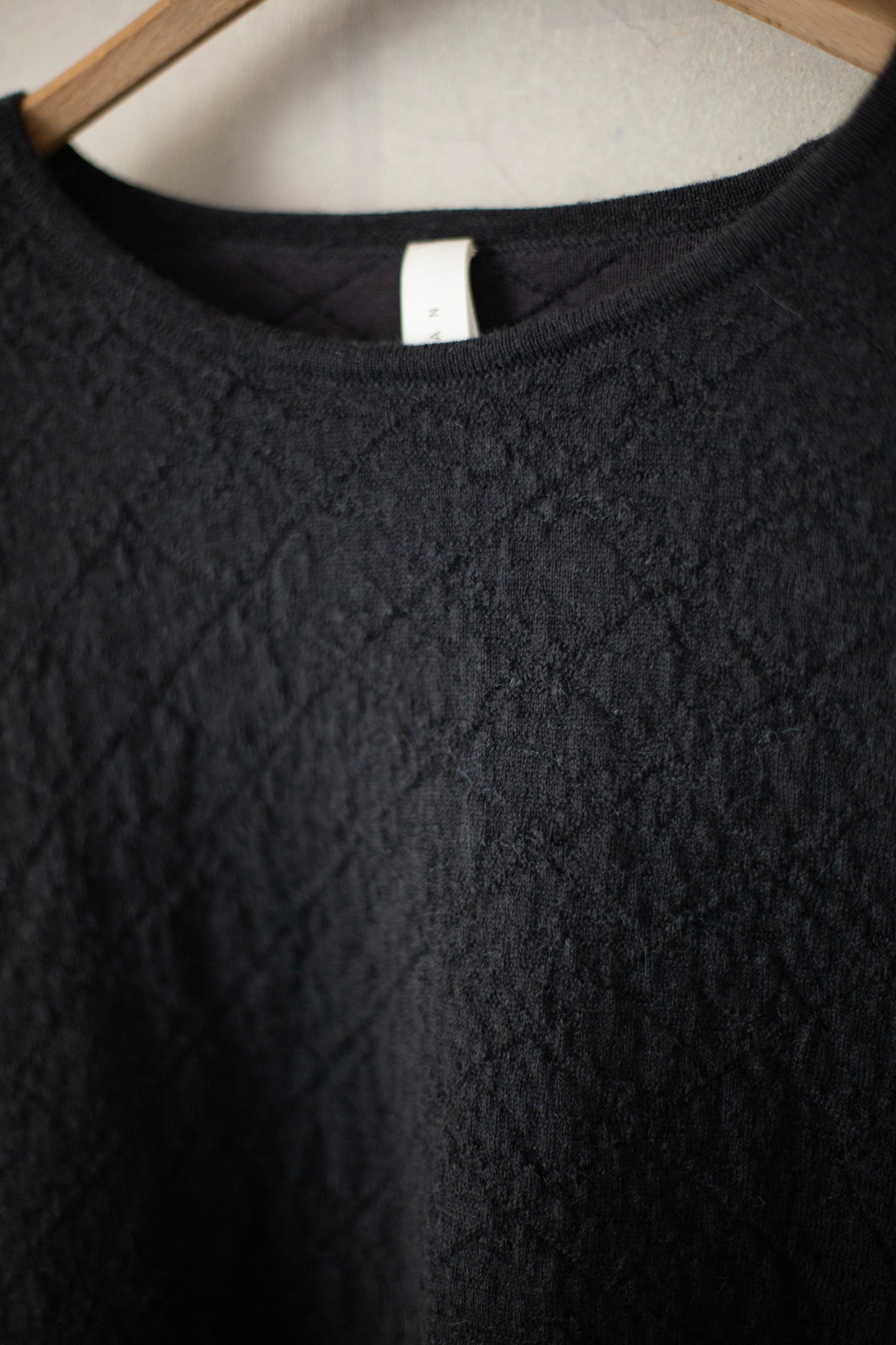 Ink diamond quilt pullover