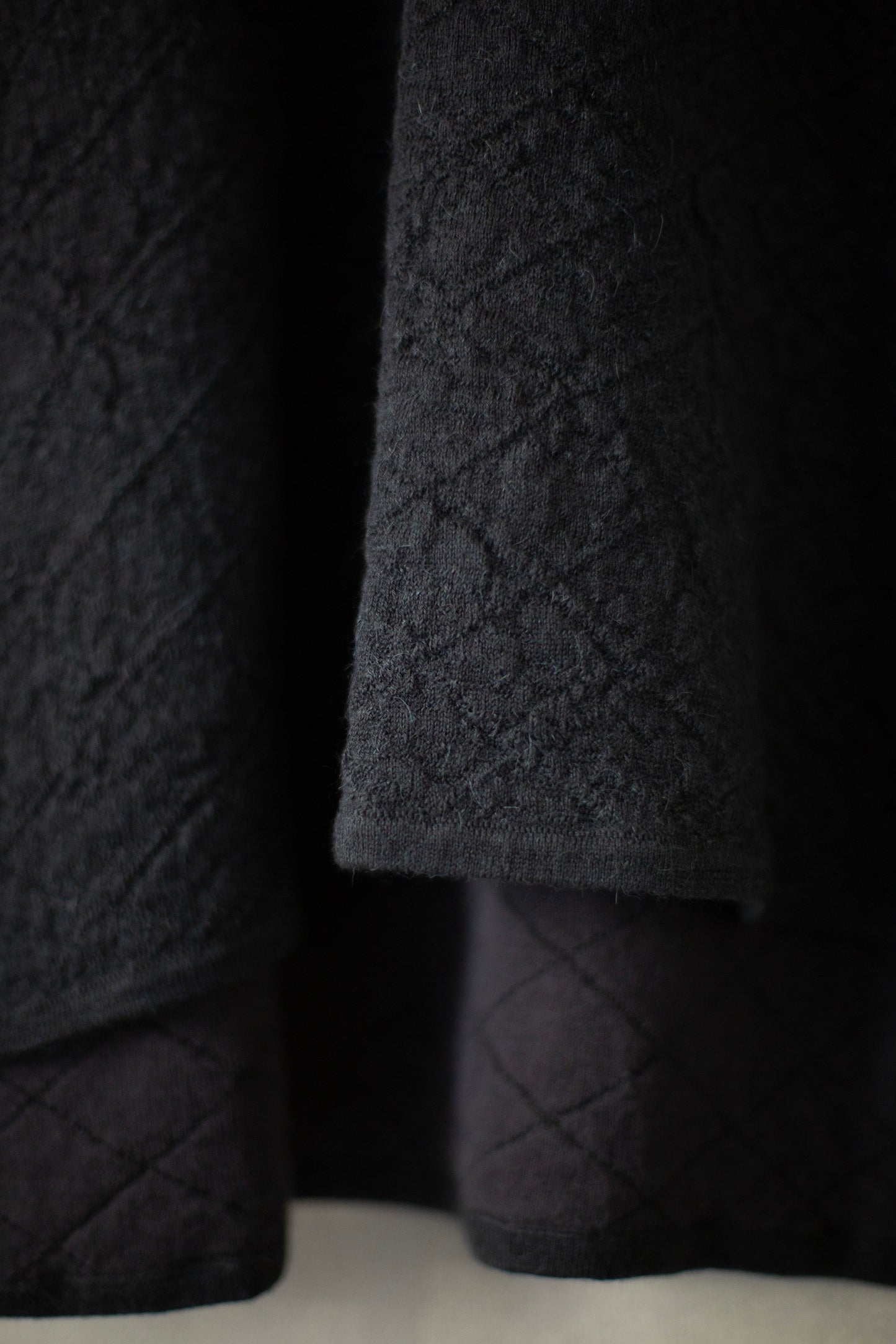 Ink diamond quilt pullover