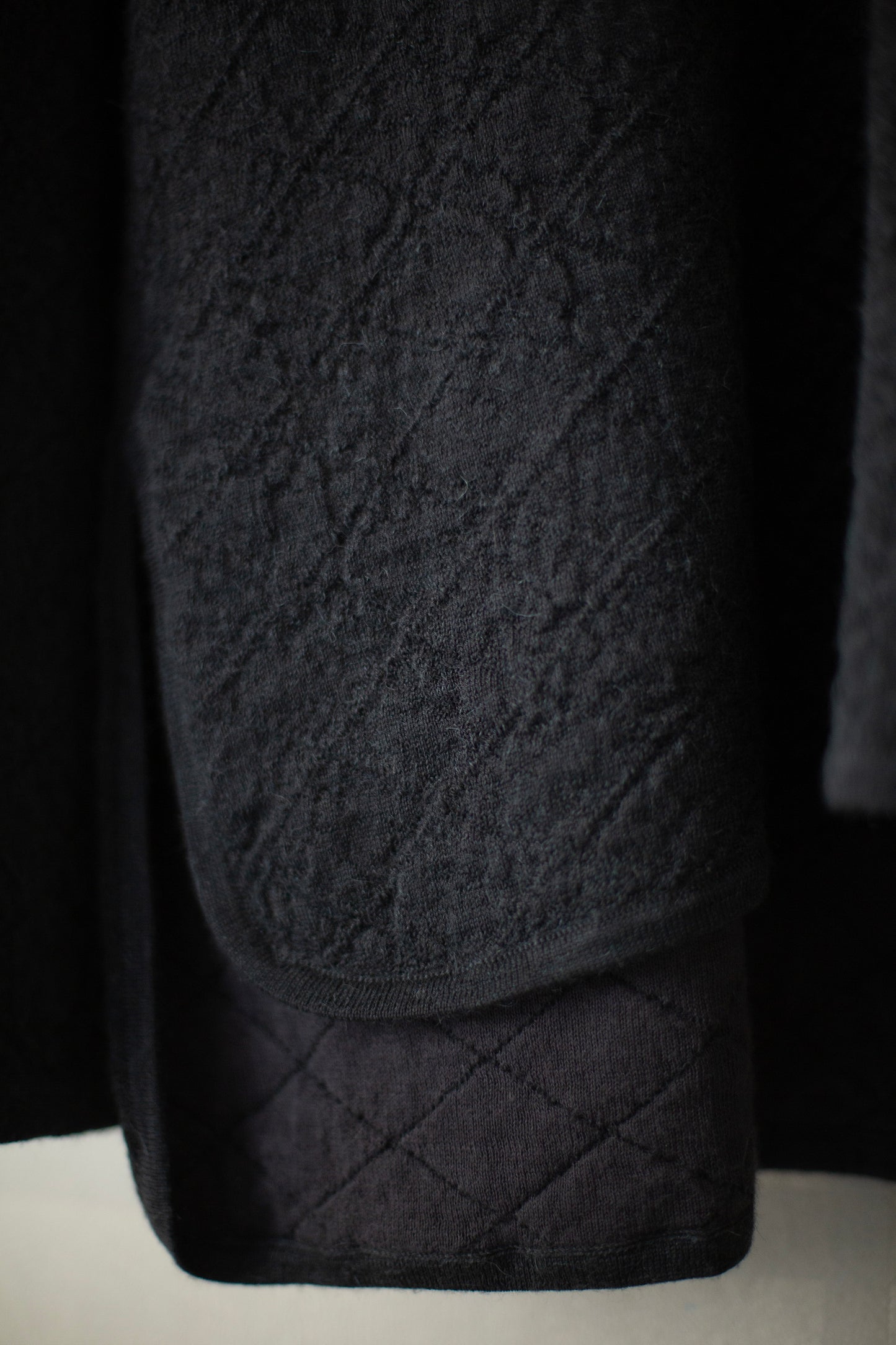 Ink diamond quilt pullover