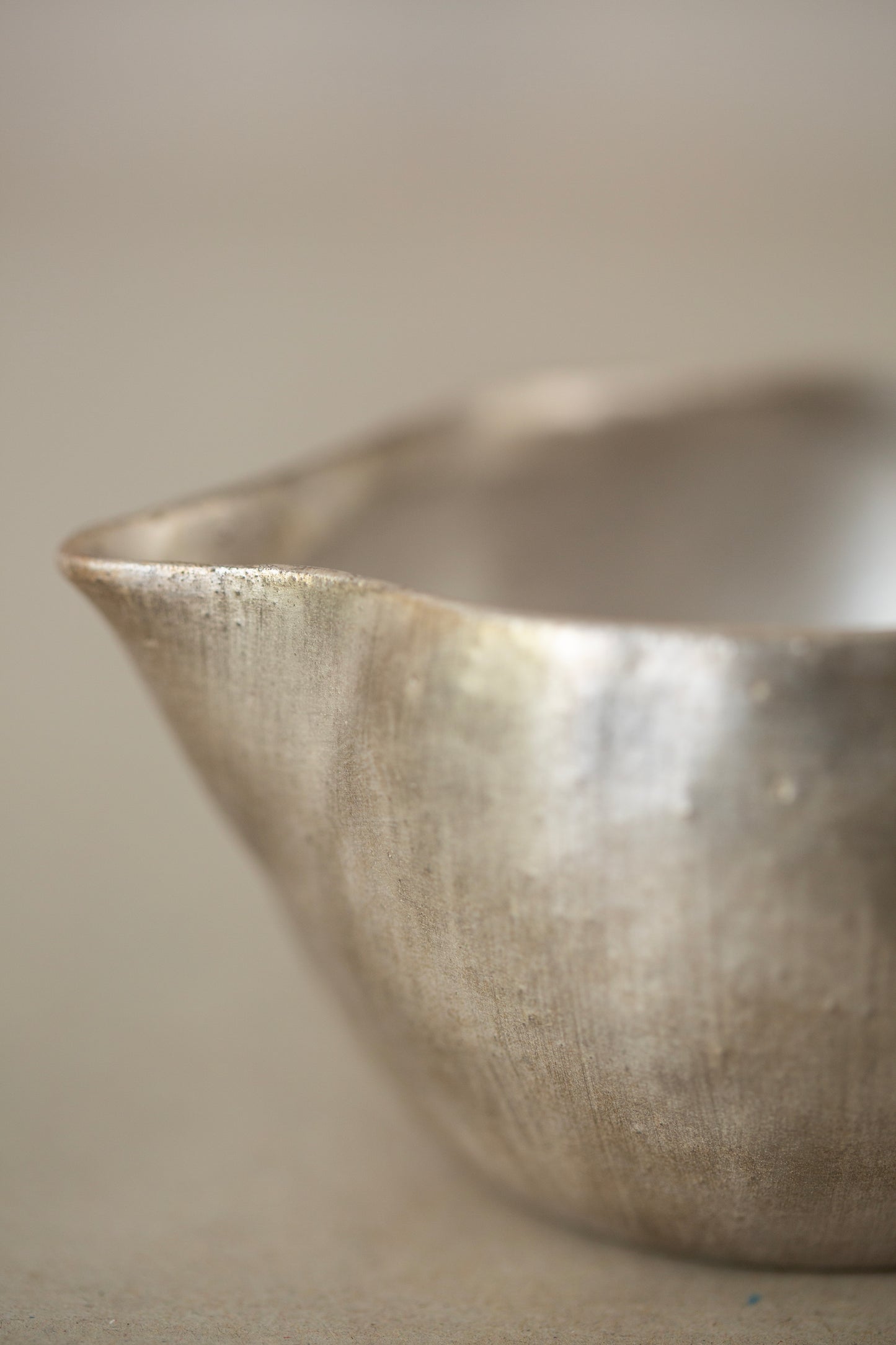 Set of silver glaze pourer + sake cup