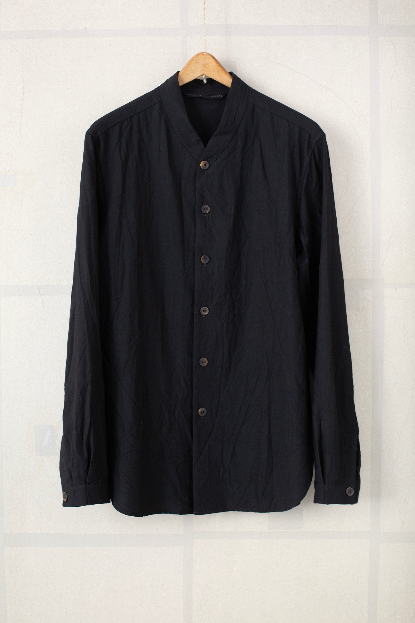 Black distressed outer shirt