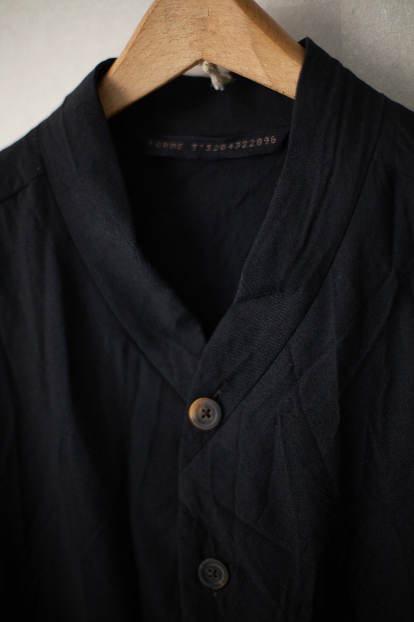 Black distressed outer shirt