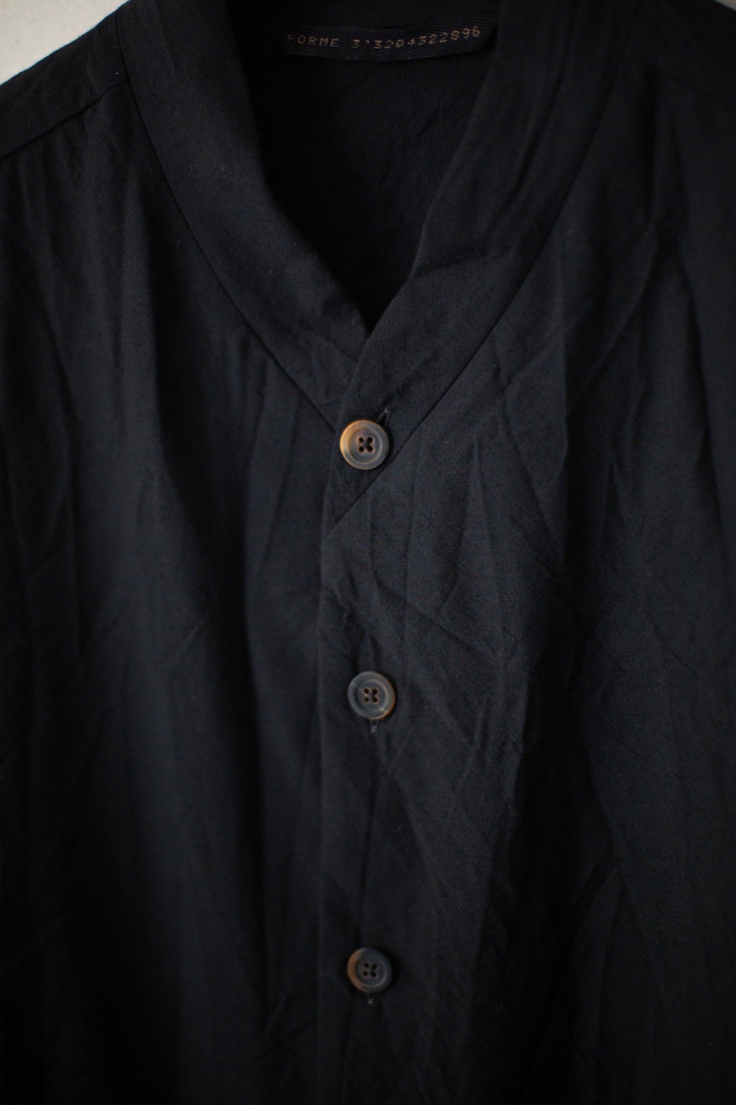 Black distressed outer shirt