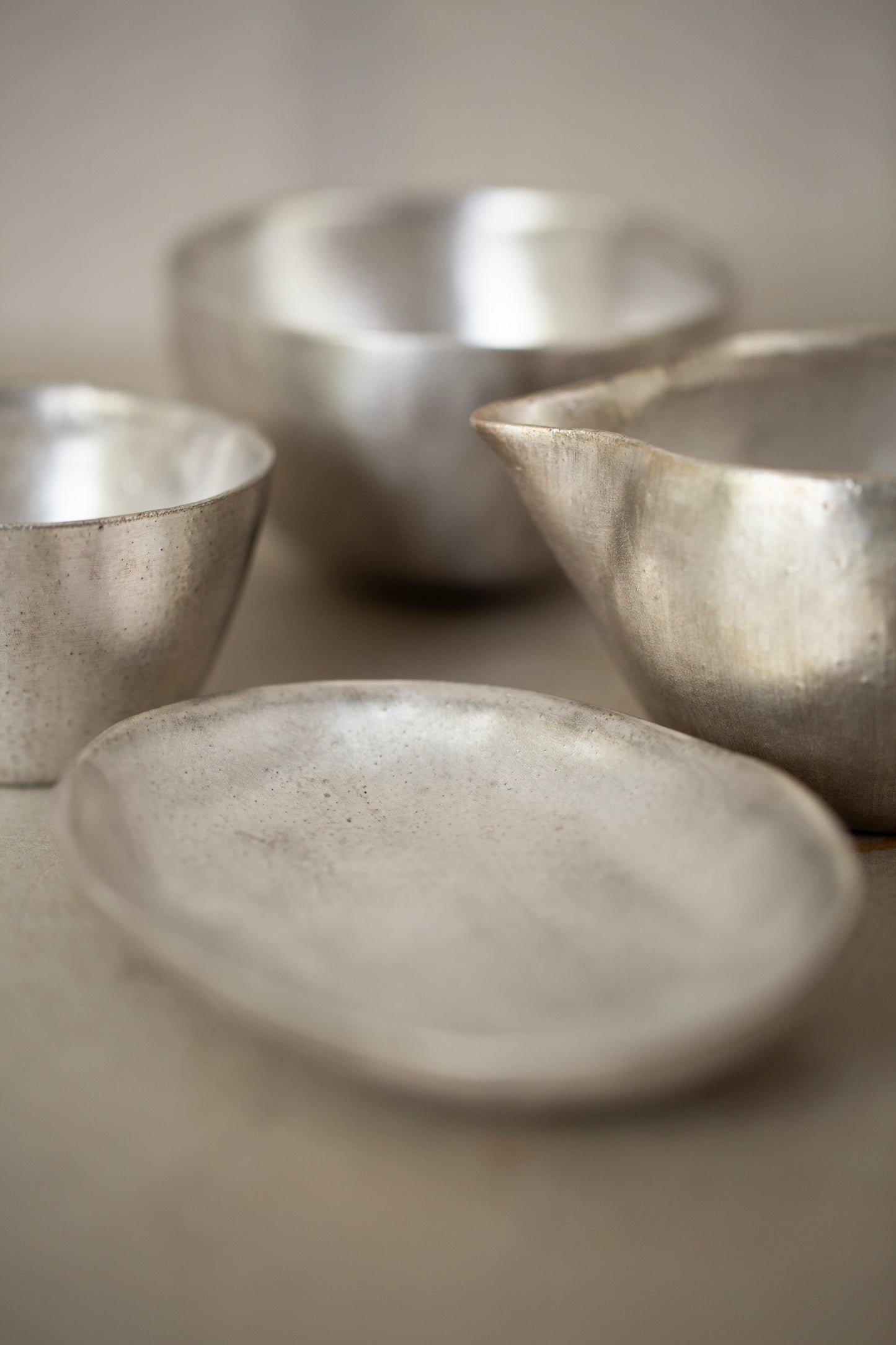 Small silver glaze tray