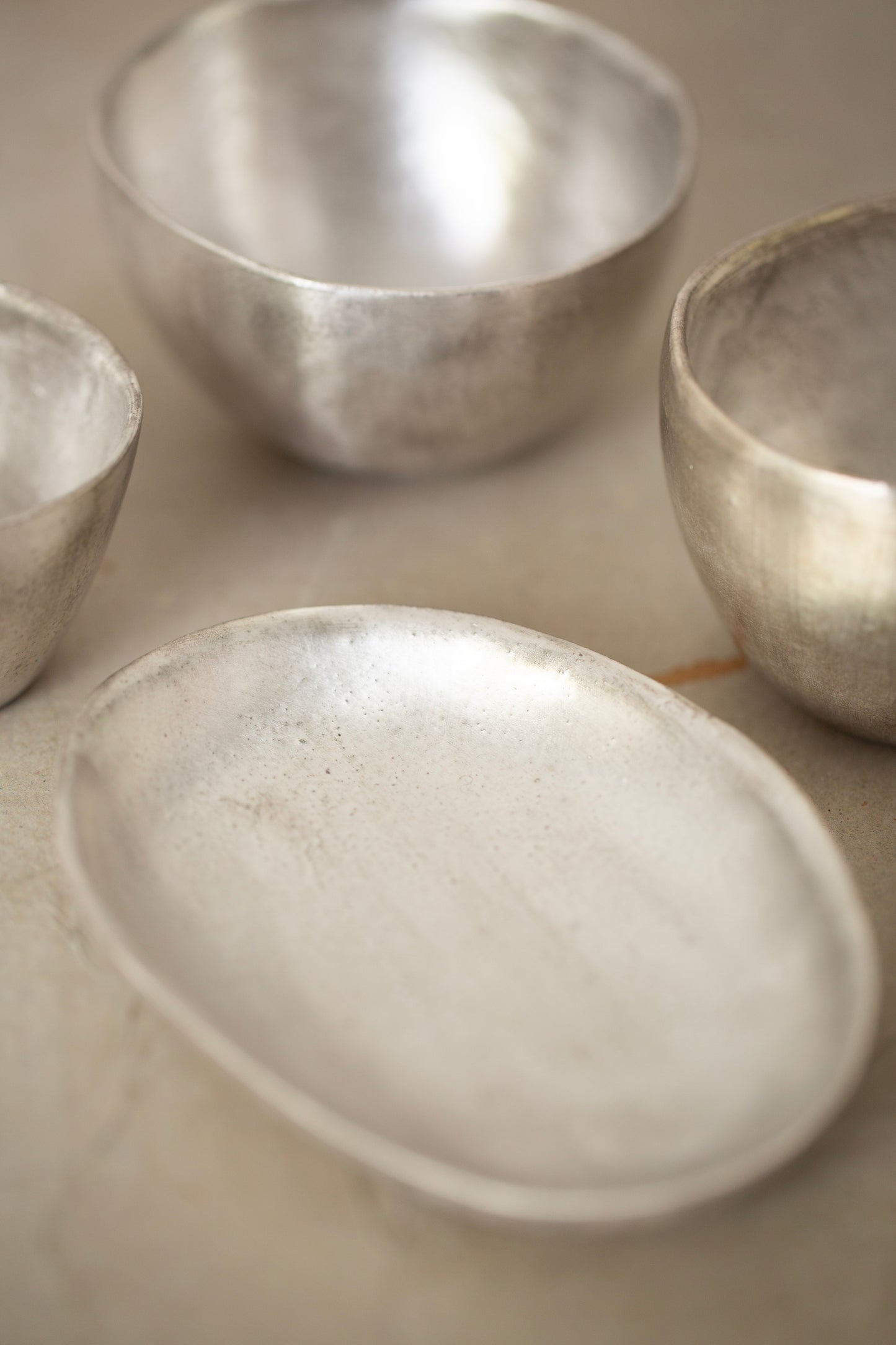 Small silver glaze tray