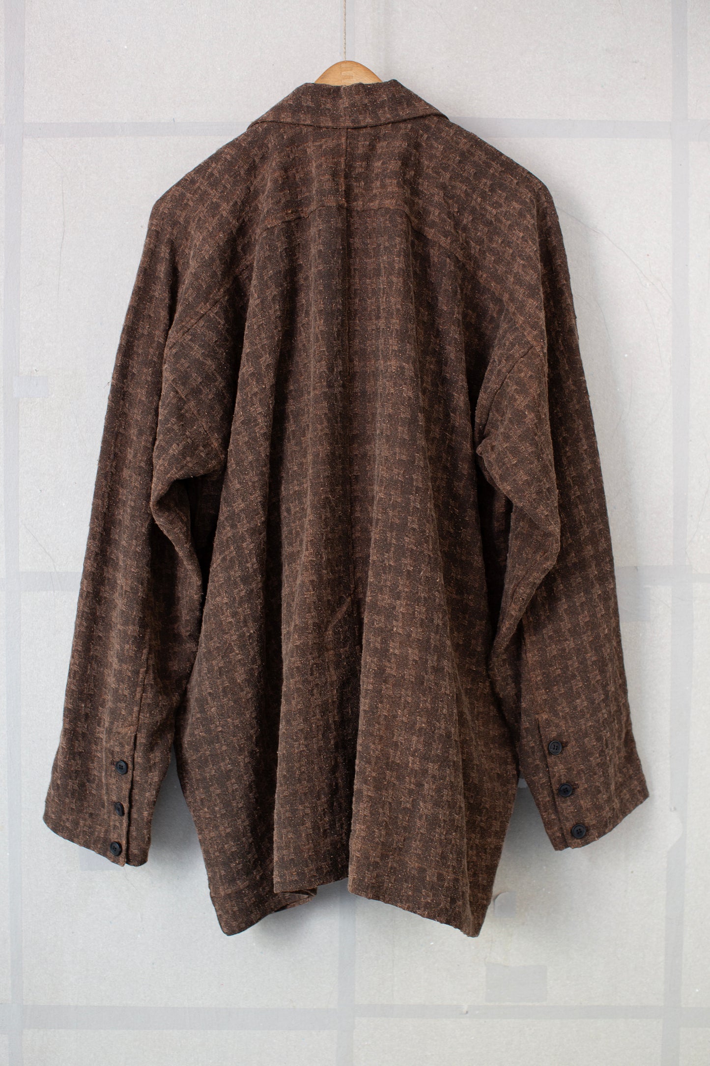 dk brown doro dyed silk cotton blazer jacket