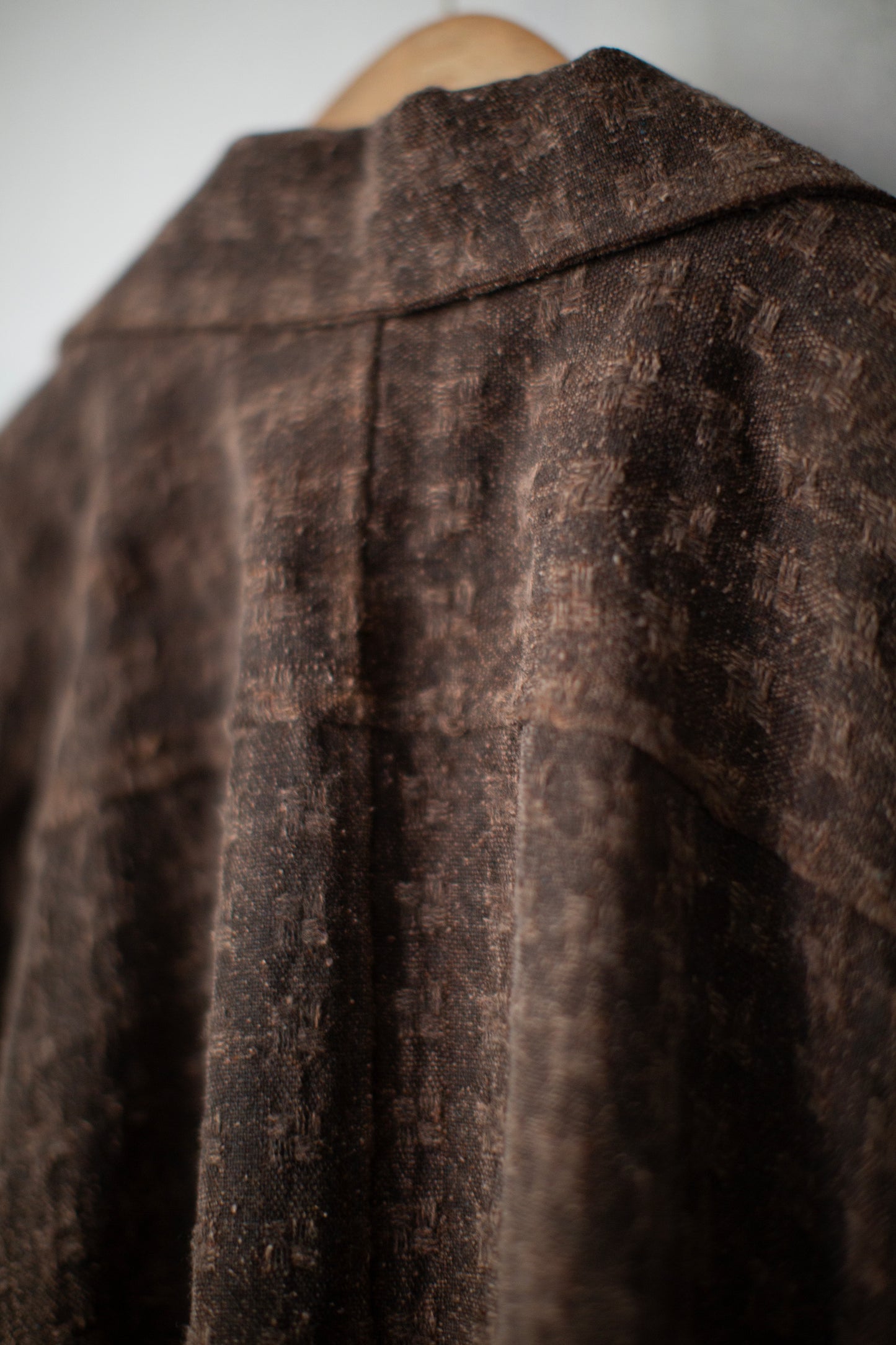 dk brown doro dyed silk cotton blazer jacket