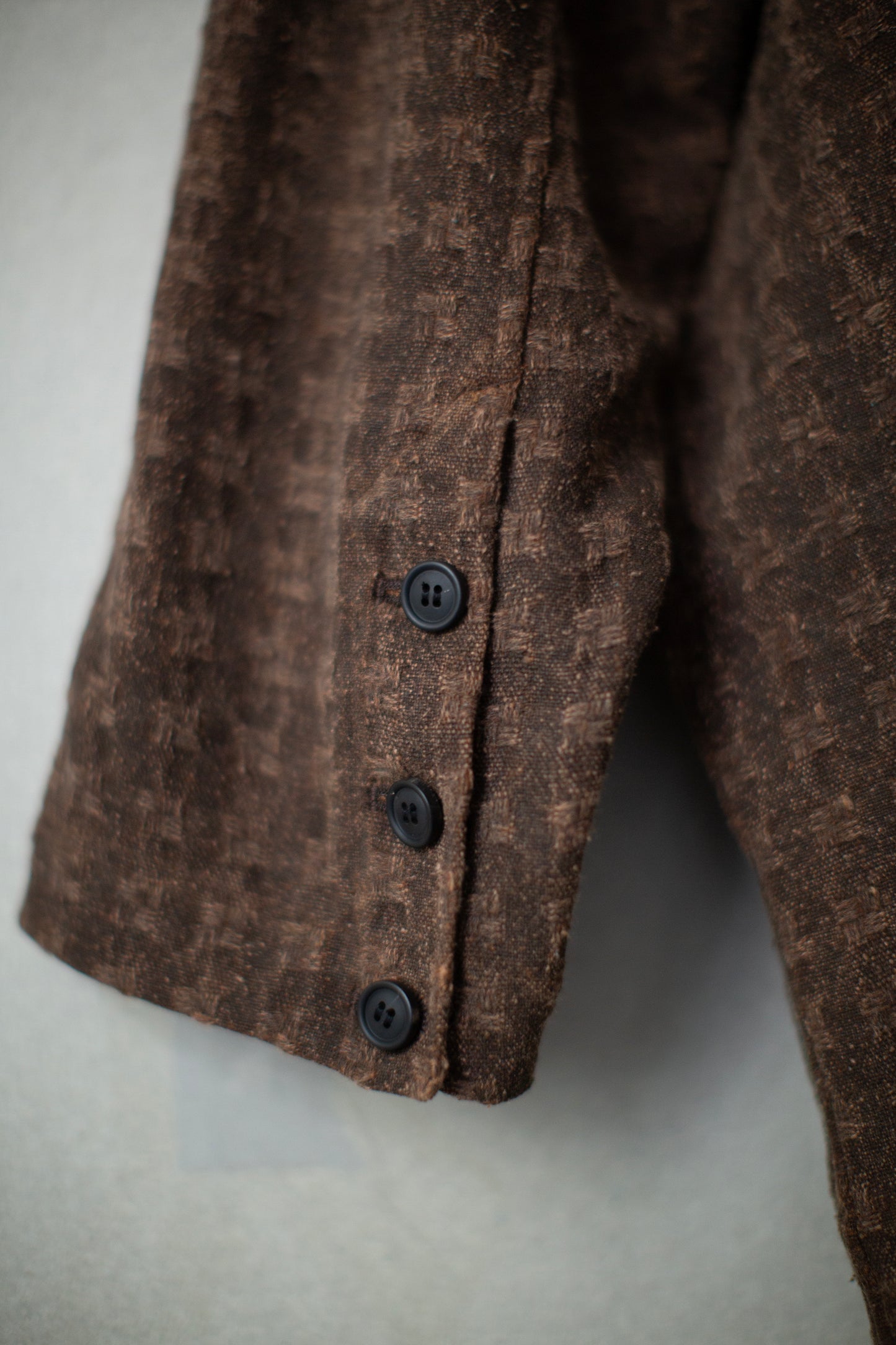 dk brown doro dyed silk cotton blazer jacket