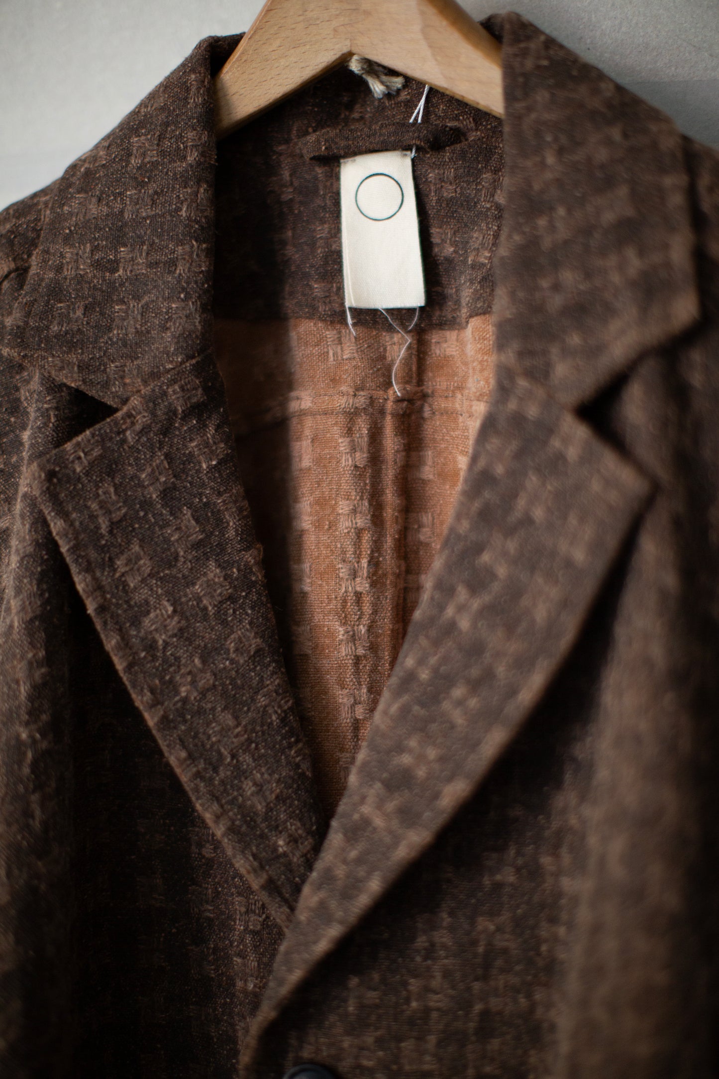 dk brown doro dyed silk cotton blazer jacket