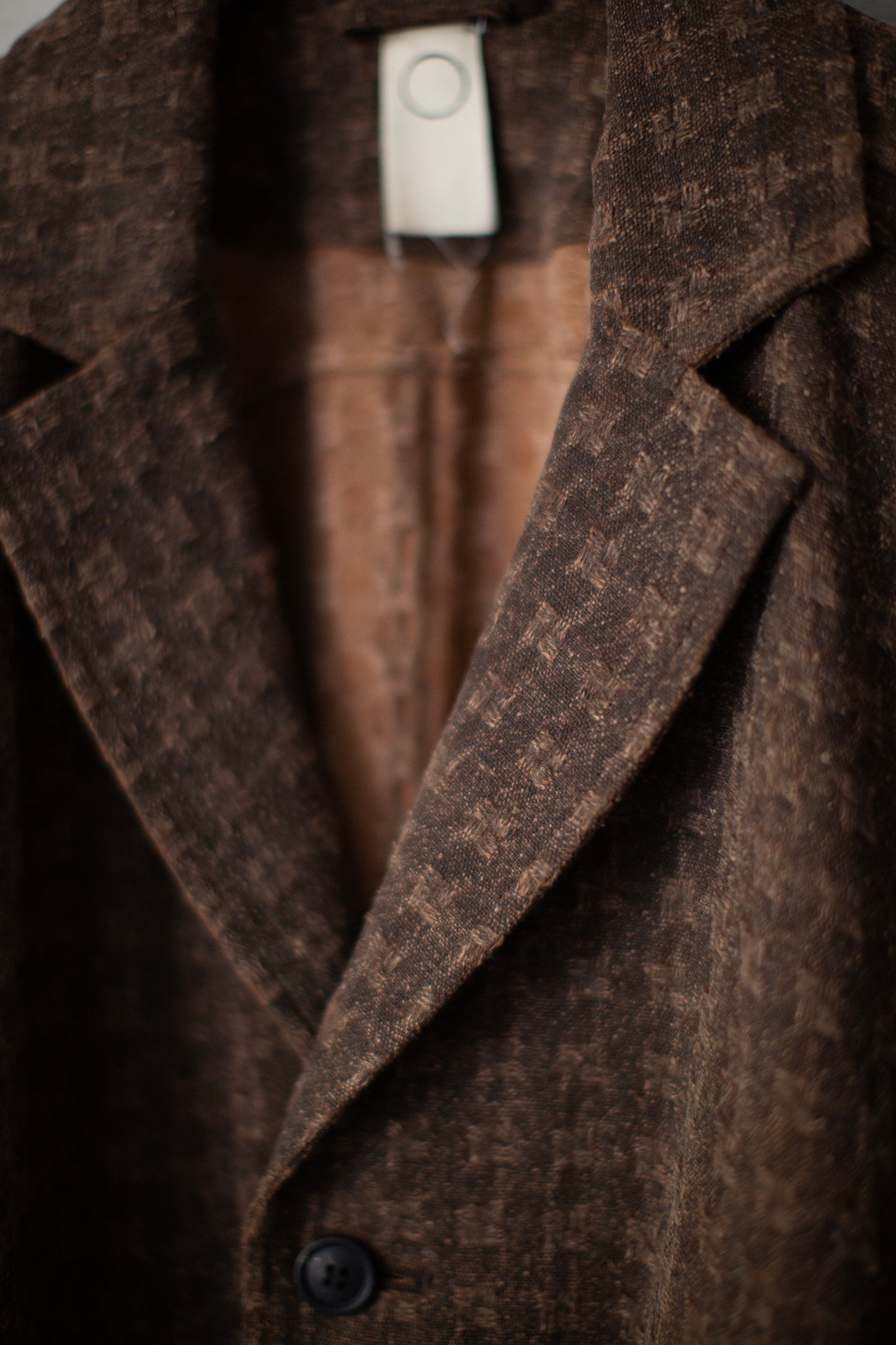 dk brown doro dyed silk cotton blazer jacket