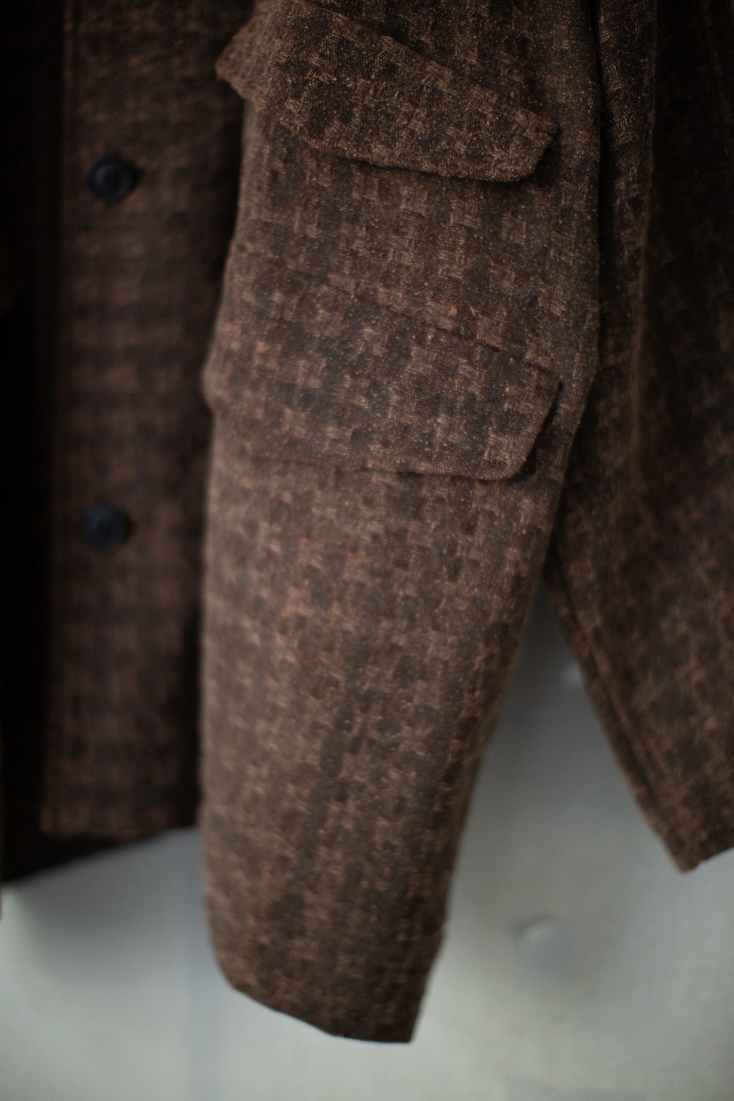 dk brown doro dyed silk cotton blazer jacket
