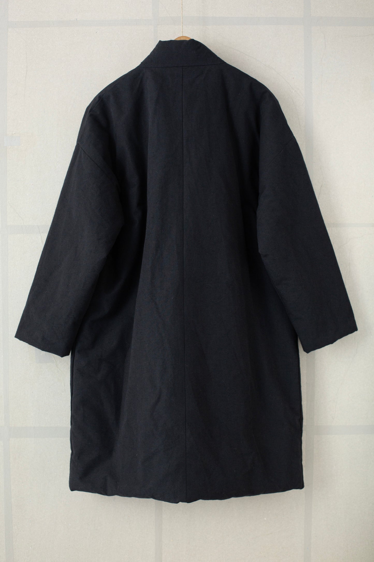 Black Futon Padded Kimono Coat