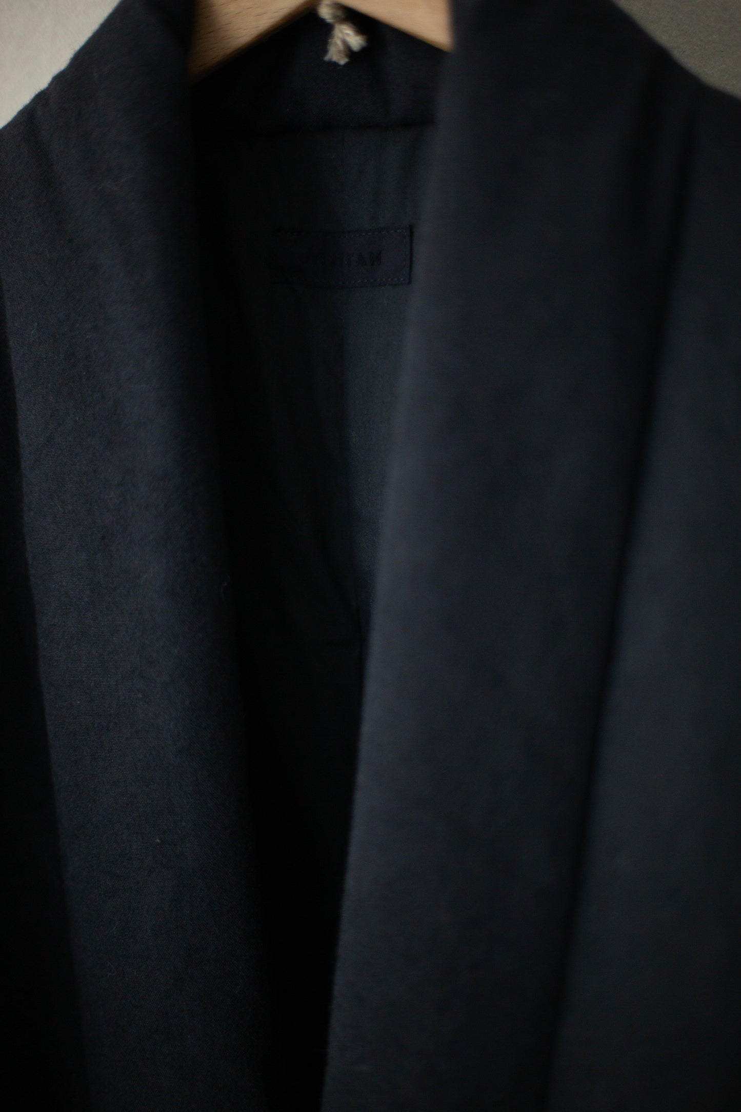 Black Futon Padded Kimono Coat