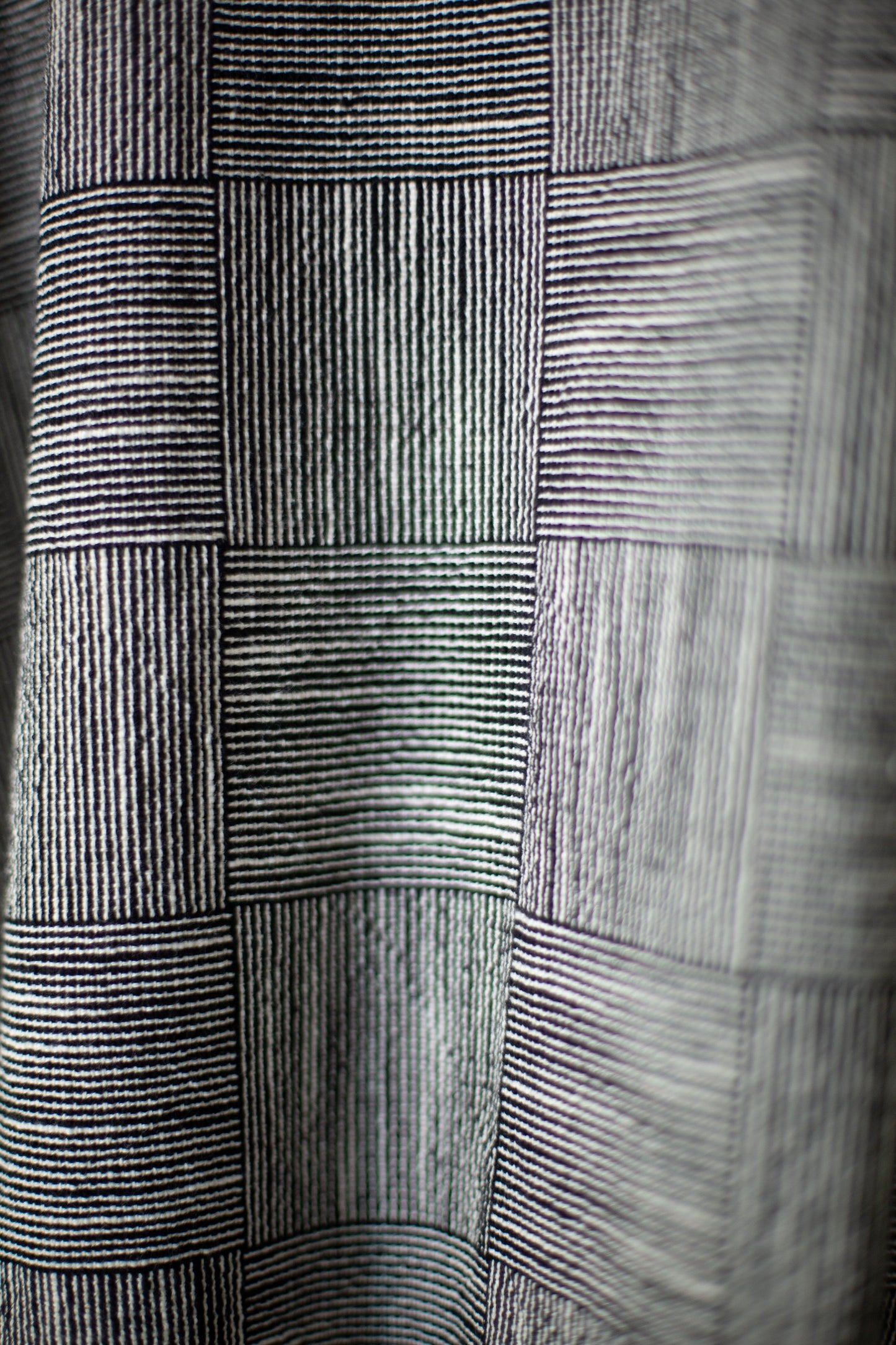 black and white block stripe cloth hooded shirt