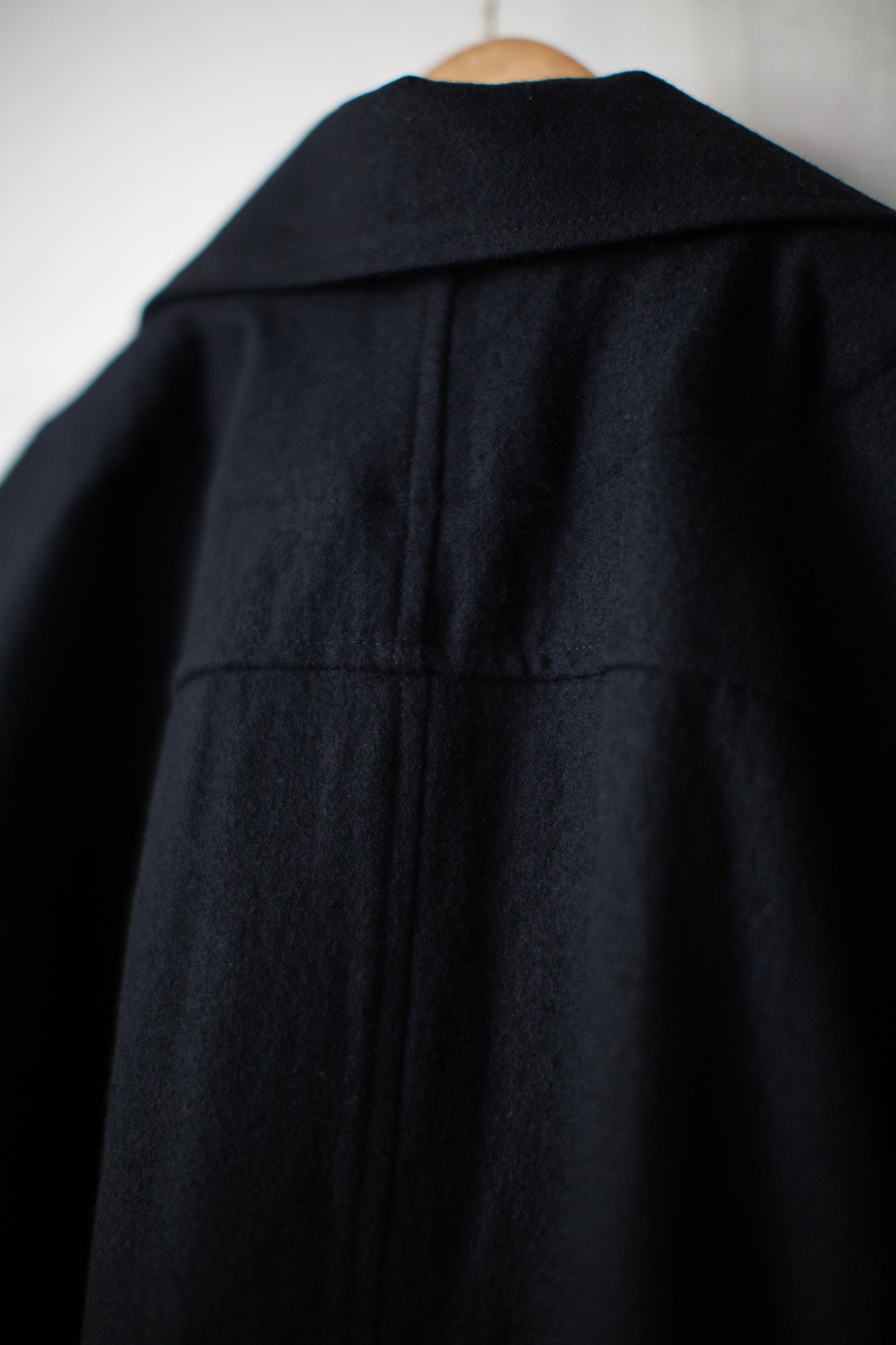 black brushed soft wool cloth blazer jacket