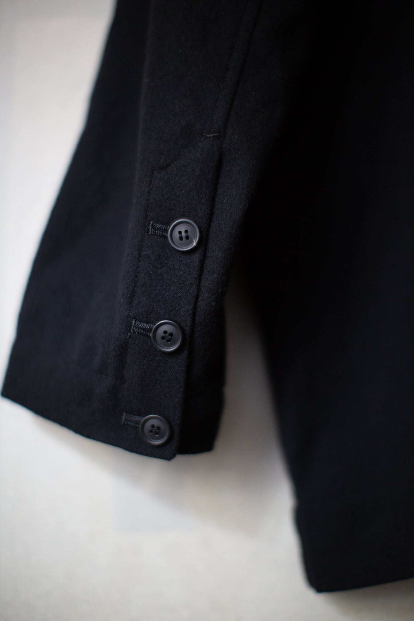 black brushed soft wool cloth blazer jacket