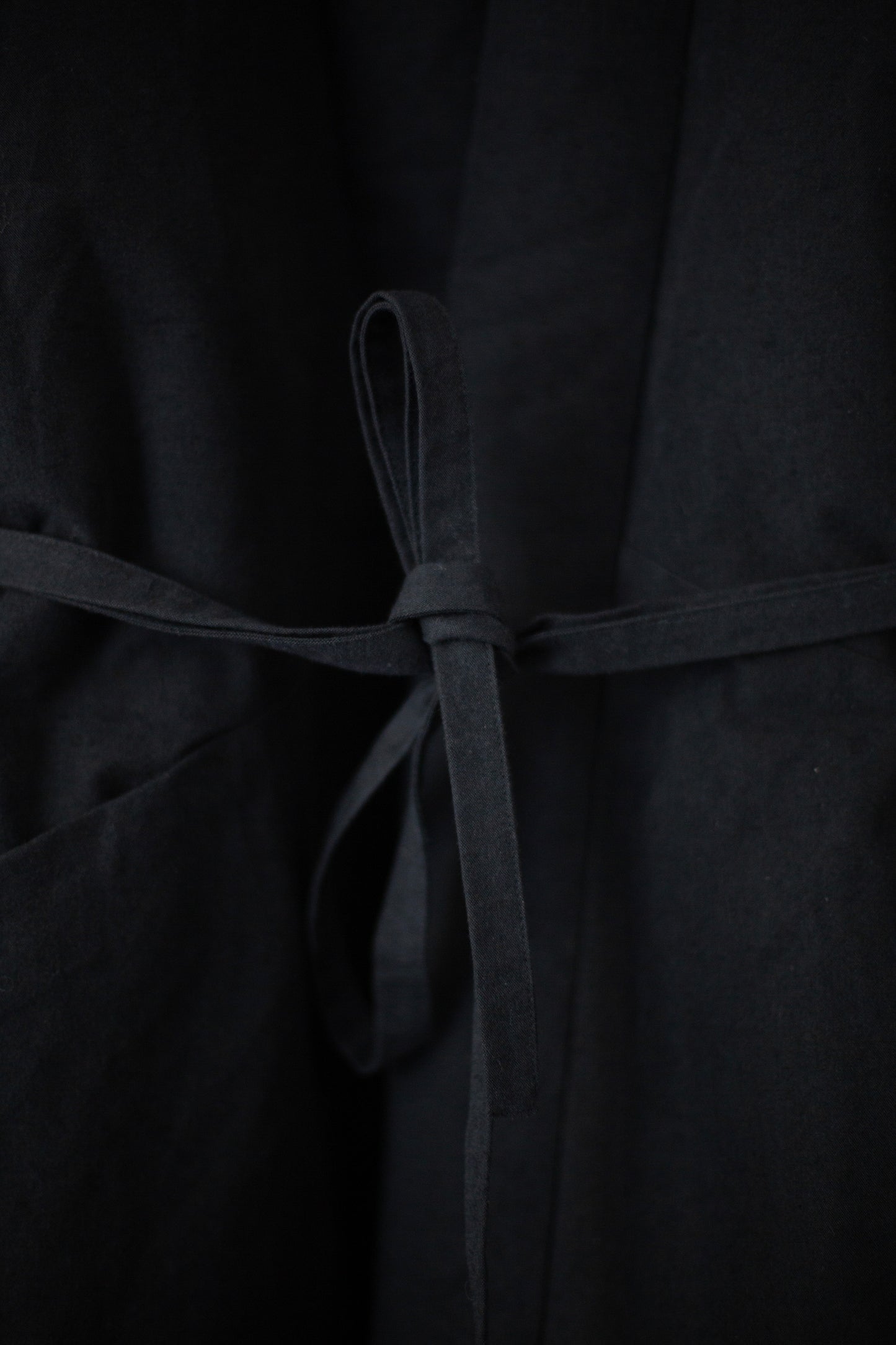 Black Futon Padded Kimono Coat
