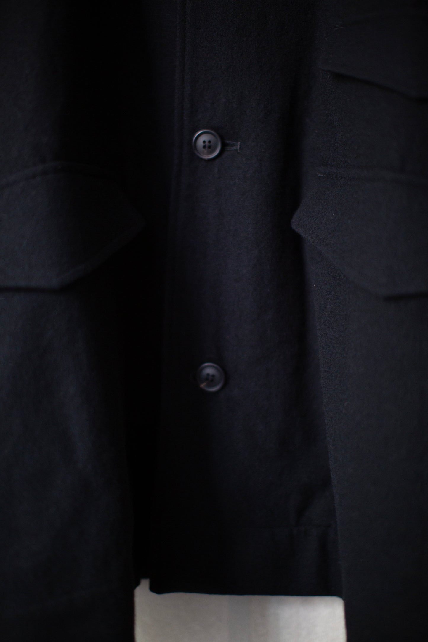 black brushed soft wool cloth blazer jacket