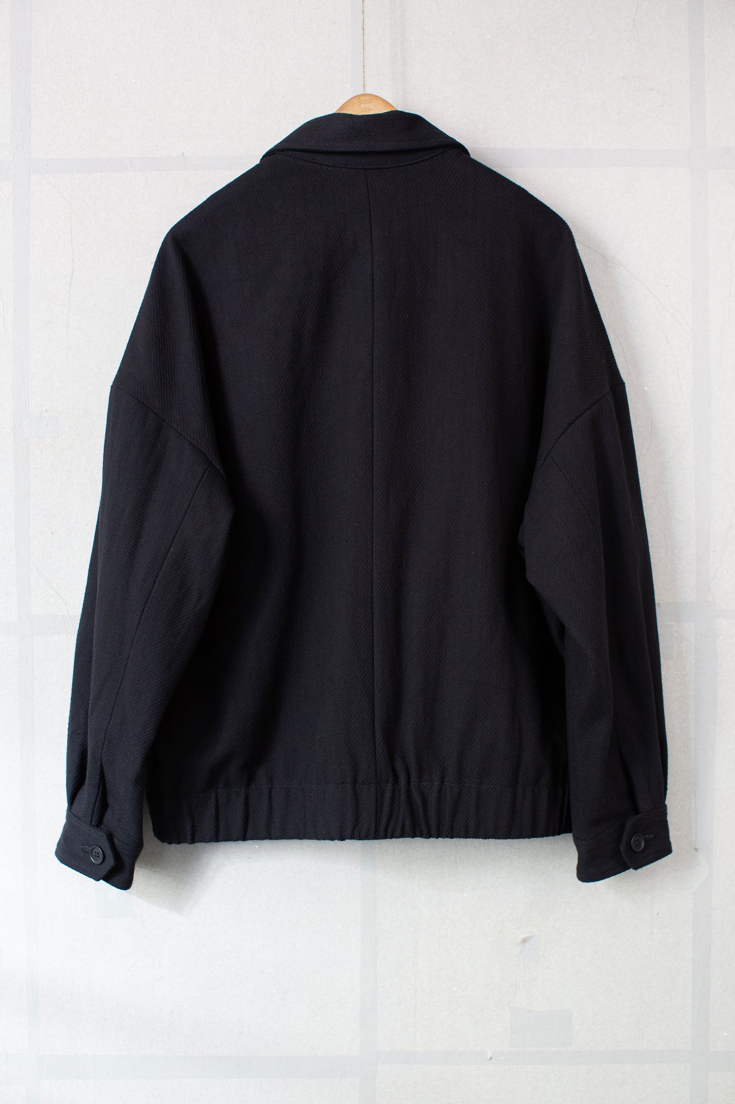 Zip Jacket Two in Black Cotton Kersey