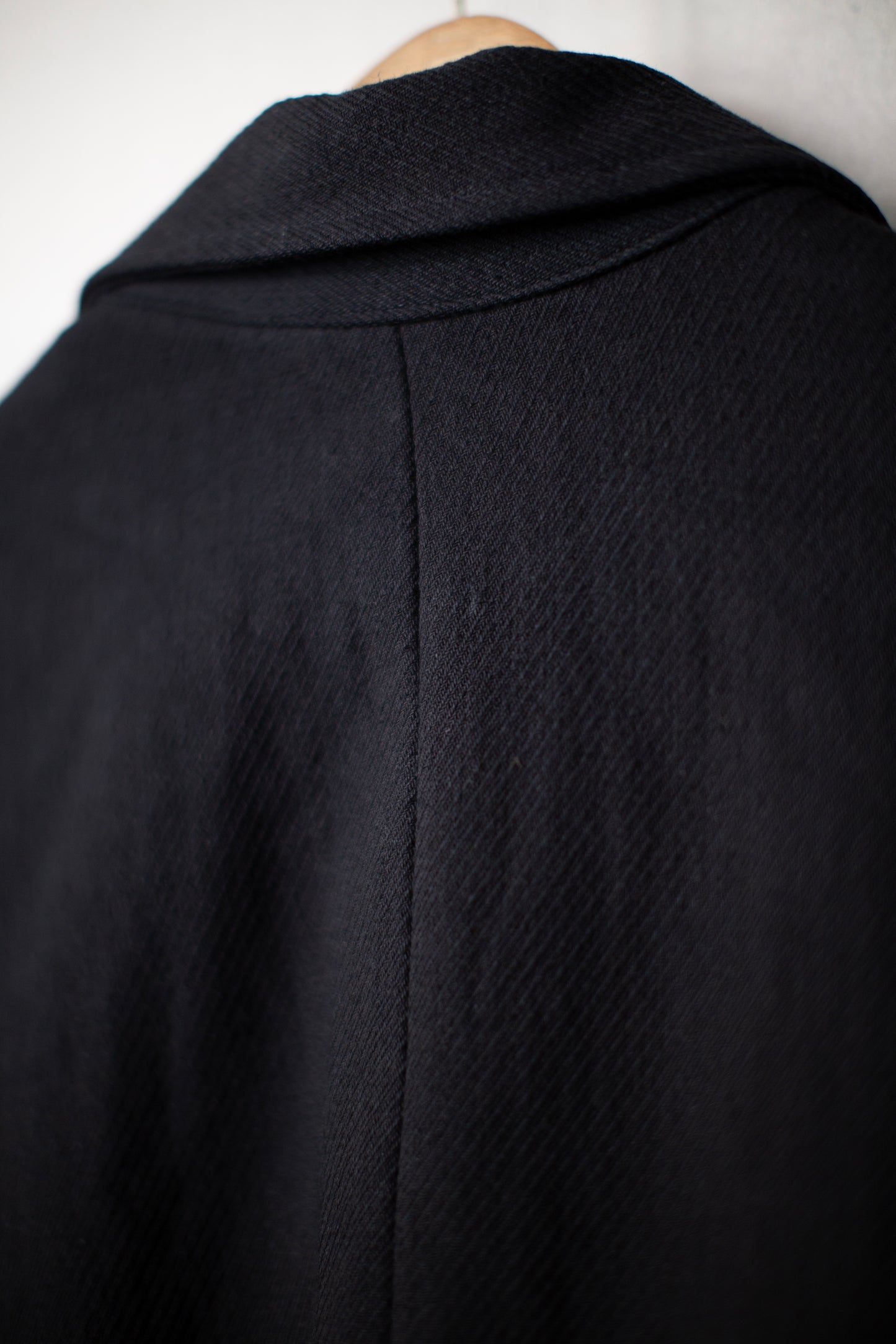 Zip Jacket Two in Black Cotton Kersey