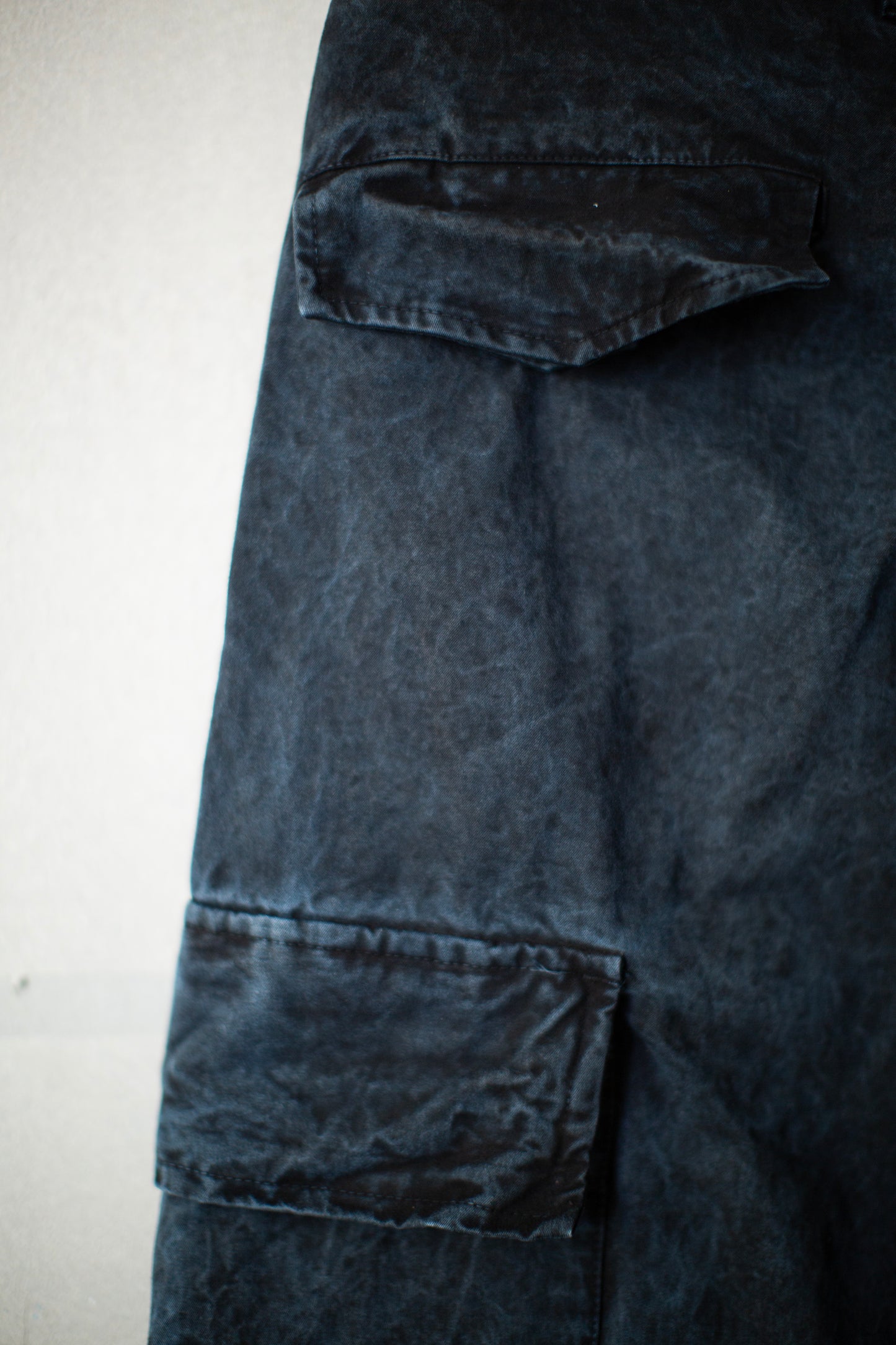 Double Knee Cargo Pants - Heavy Weight in Aizome Indigo & Dorozome Natural Dye