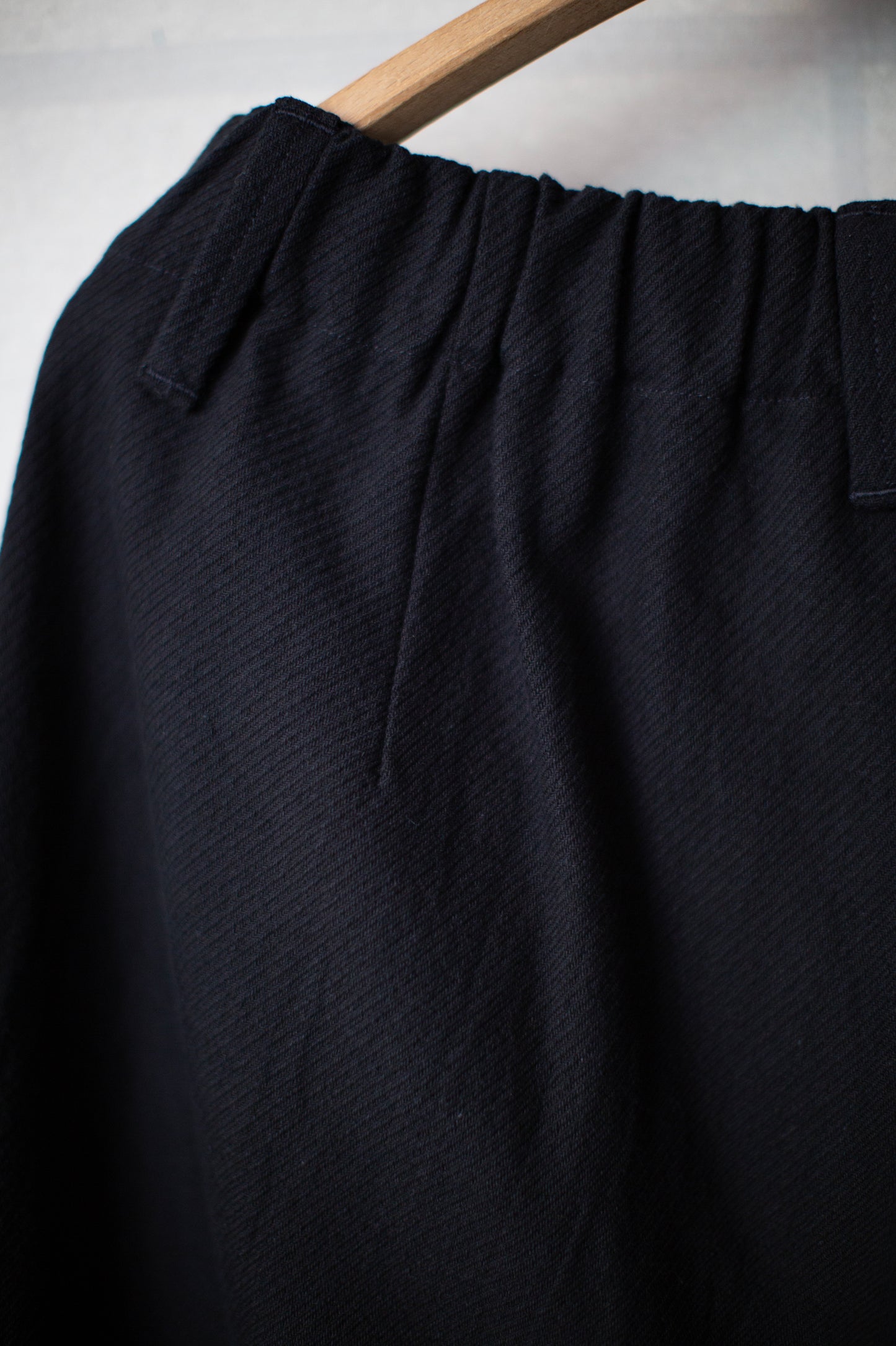 Elastic Pant in Black Cotton Kersey
