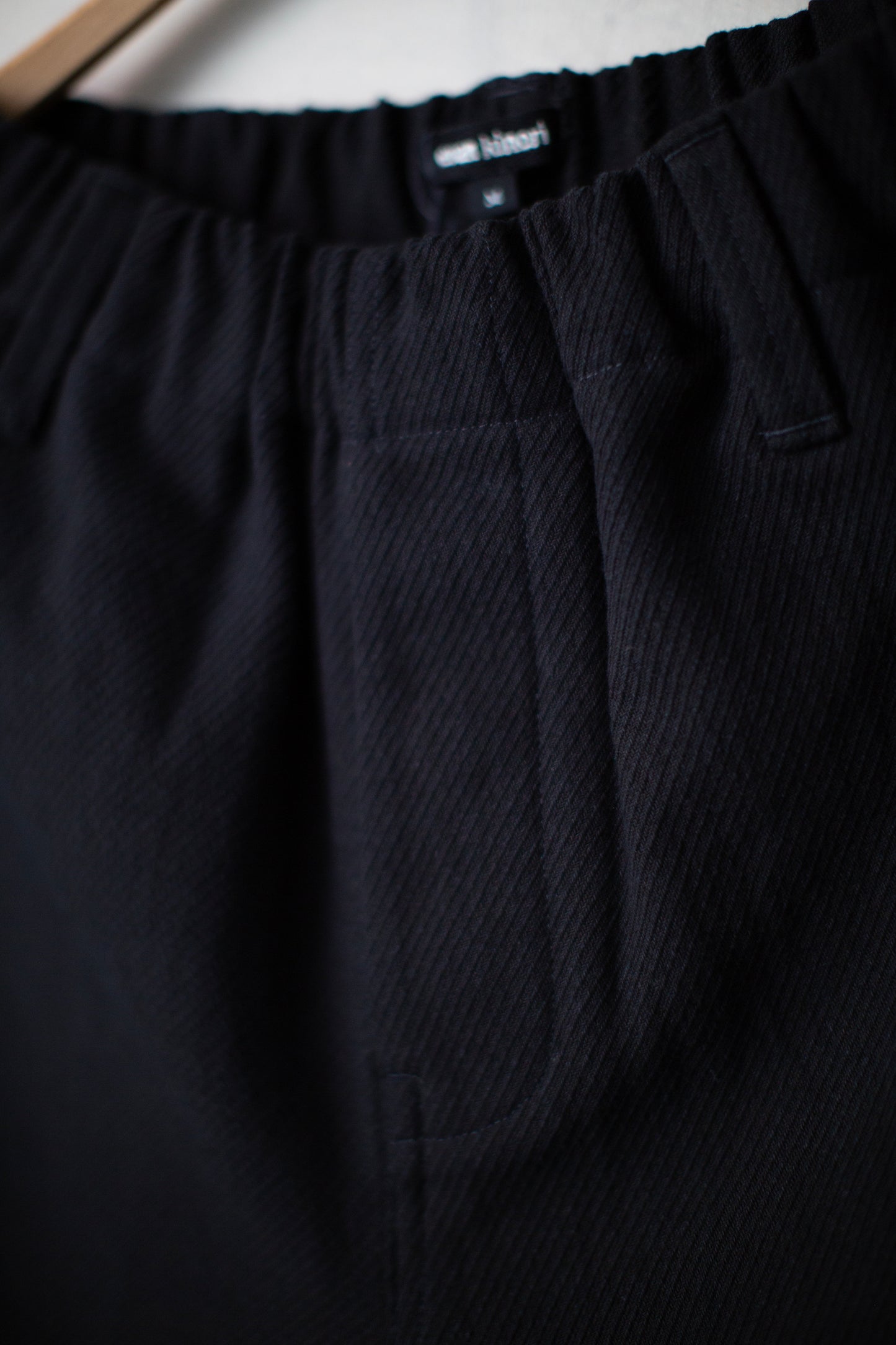 Elastic Pant in Black Cotton Kersey