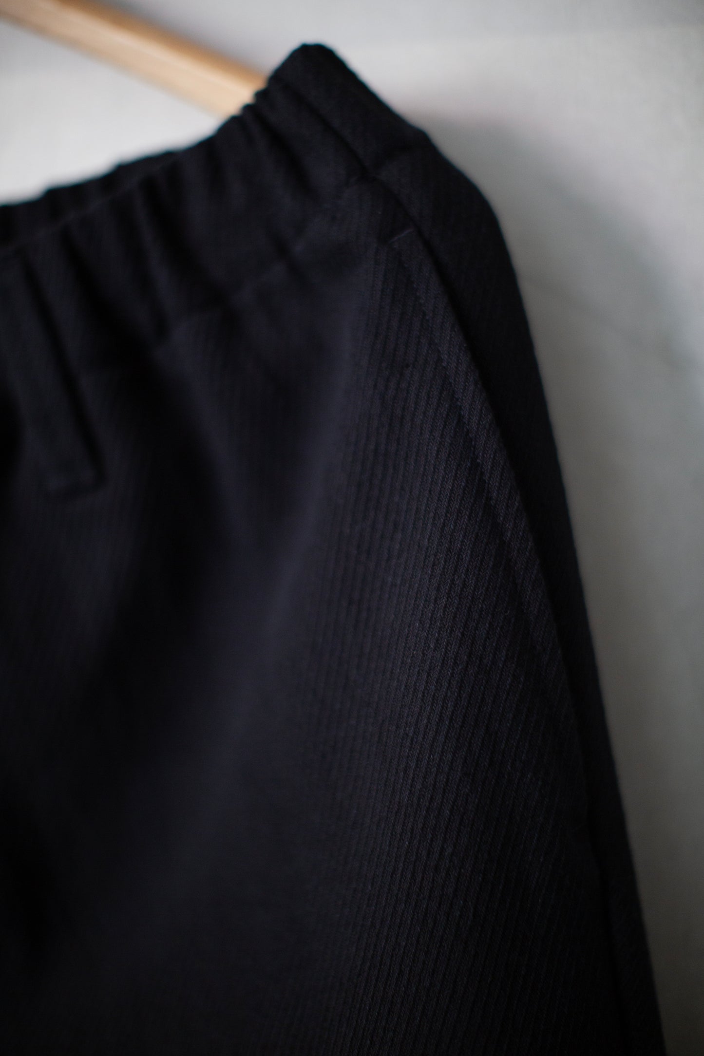 Elastic Pant in Black Cotton Kersey