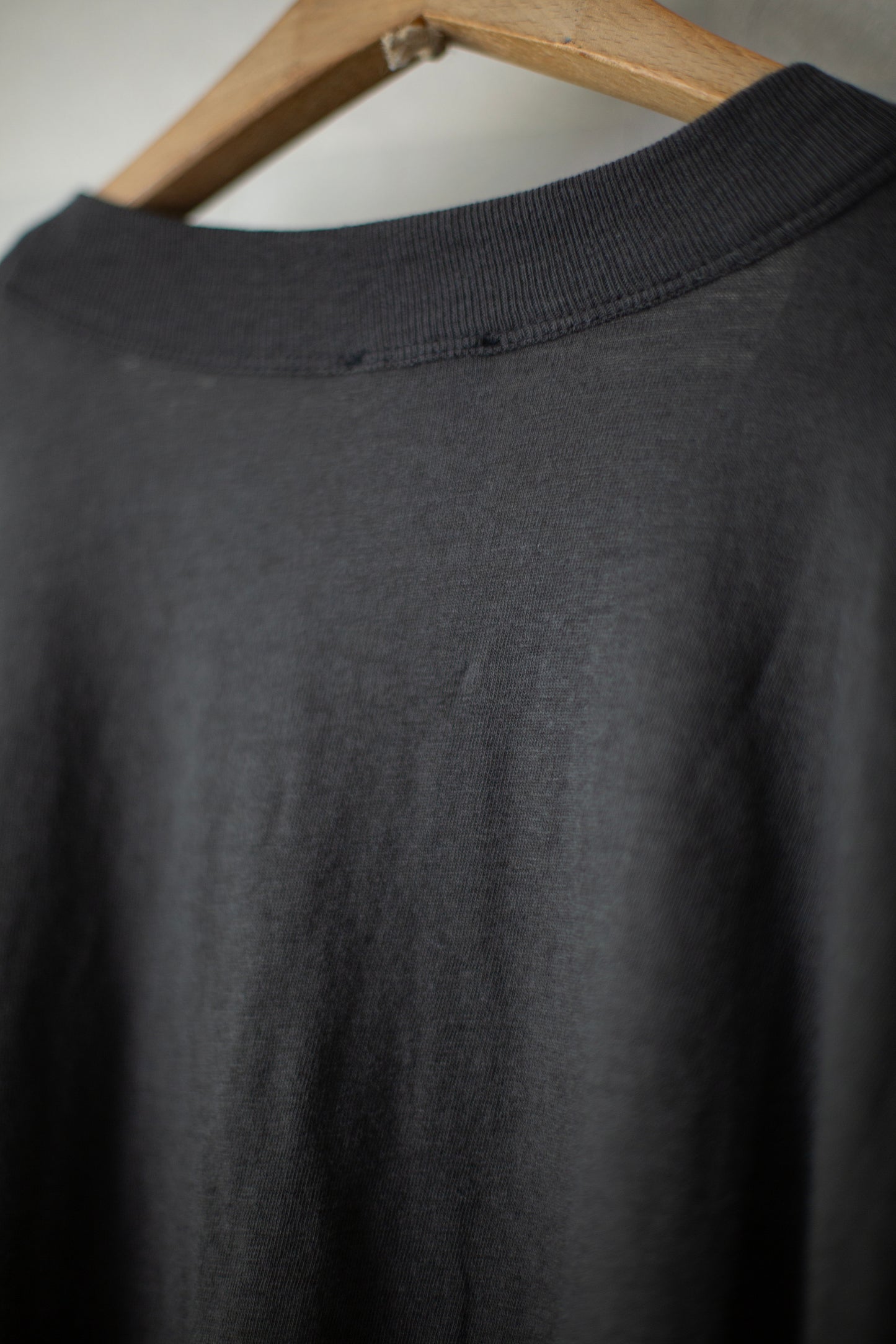 TEE#76 - ANTHRACITE COTTON LINEN WOOL JERSEY