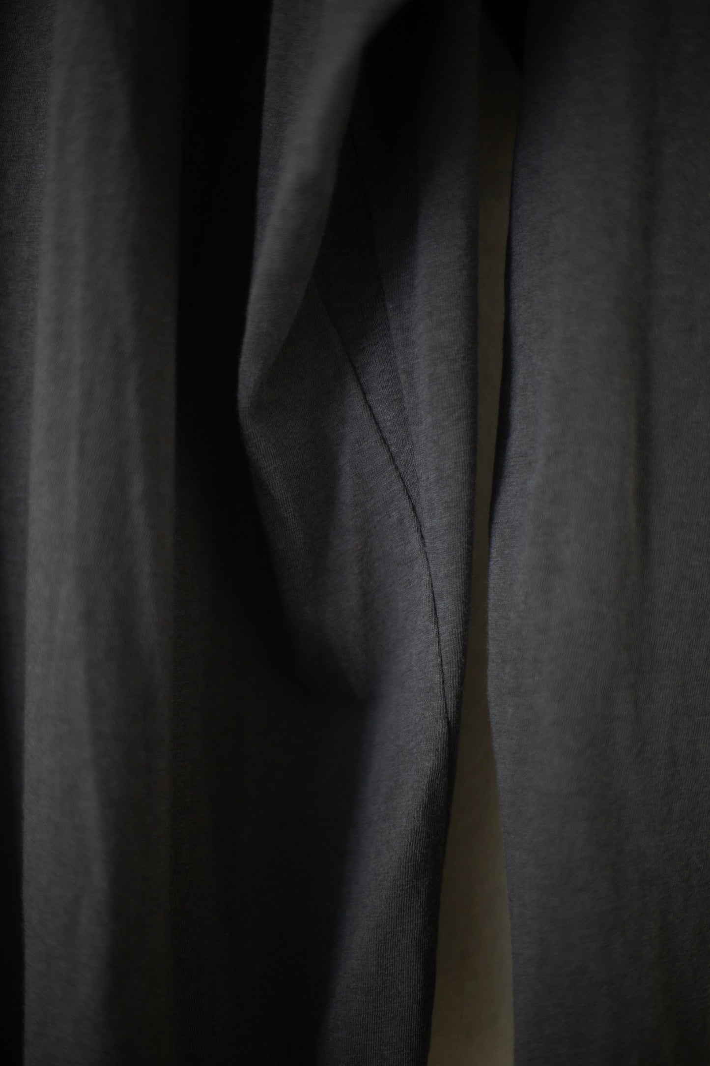 TEE#76 - ANTHRACITE COTTON LINEN WOOL JERSEY