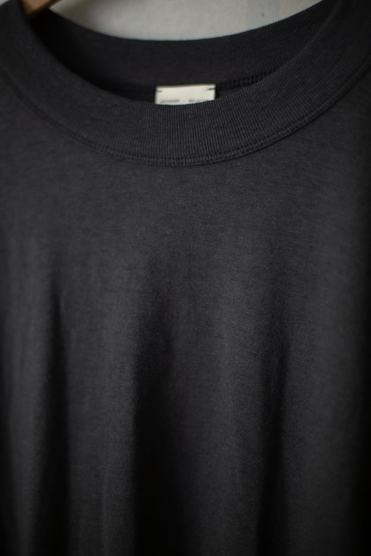 TEE#76 - ANTHRACITE COTTON LINEN WOOL JERSEY